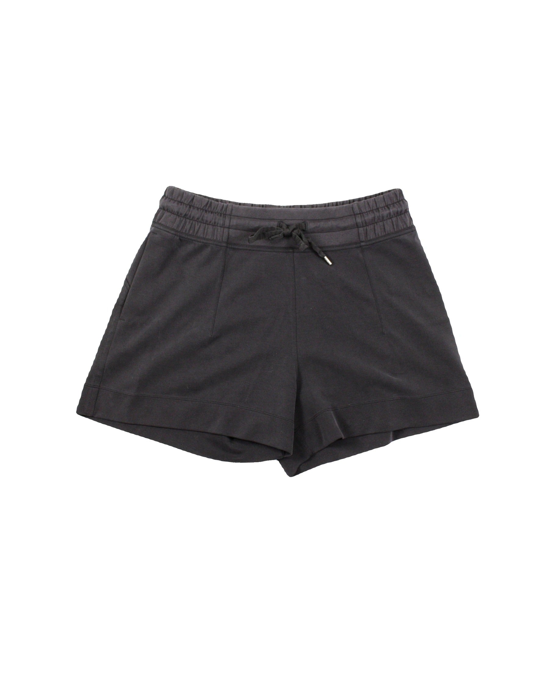 Lululemon Women's Black Drawstring Shorts with Panel Details – Size 32