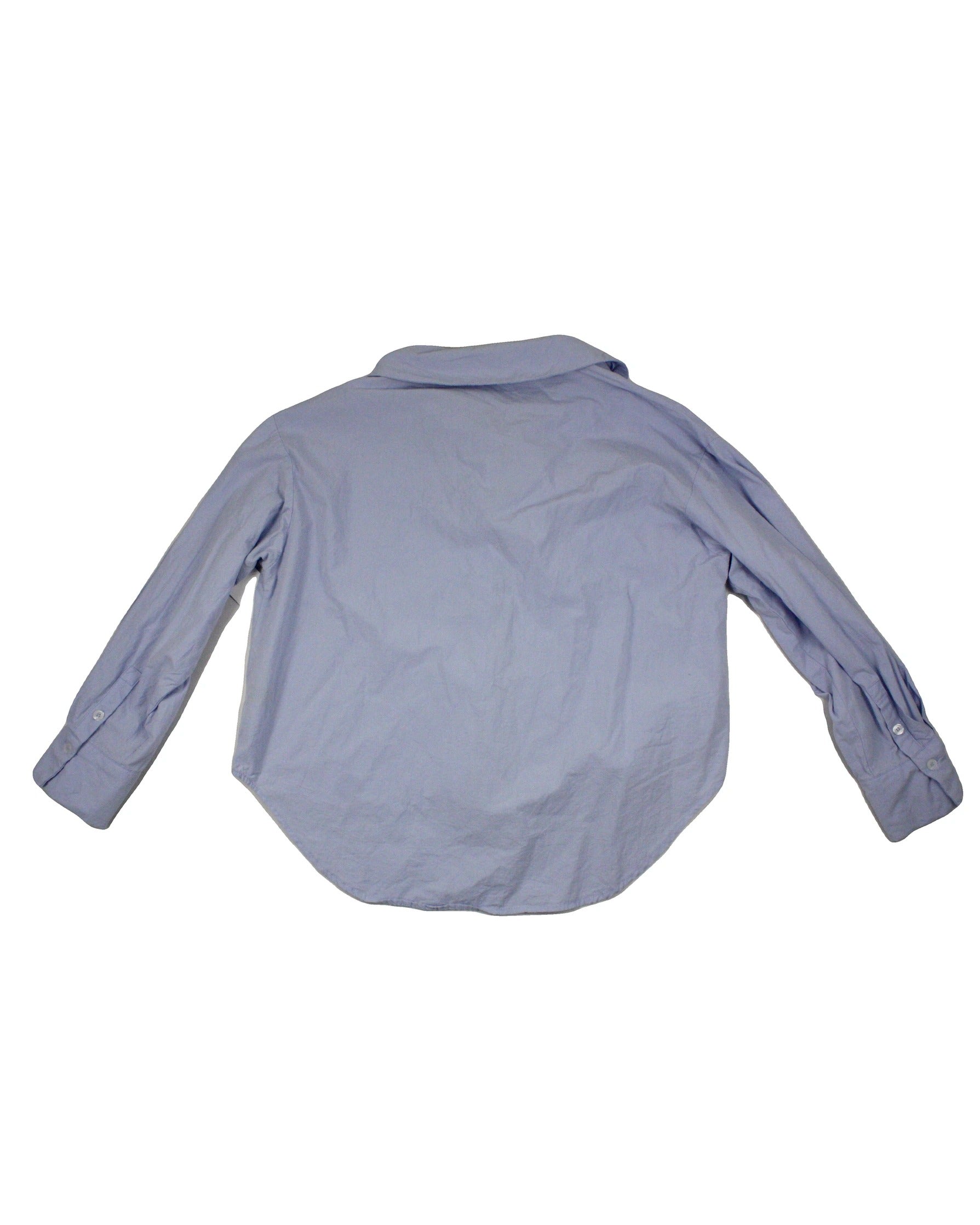 Friful Women's Light Blue Long Sleeve Tie-Front Shirt