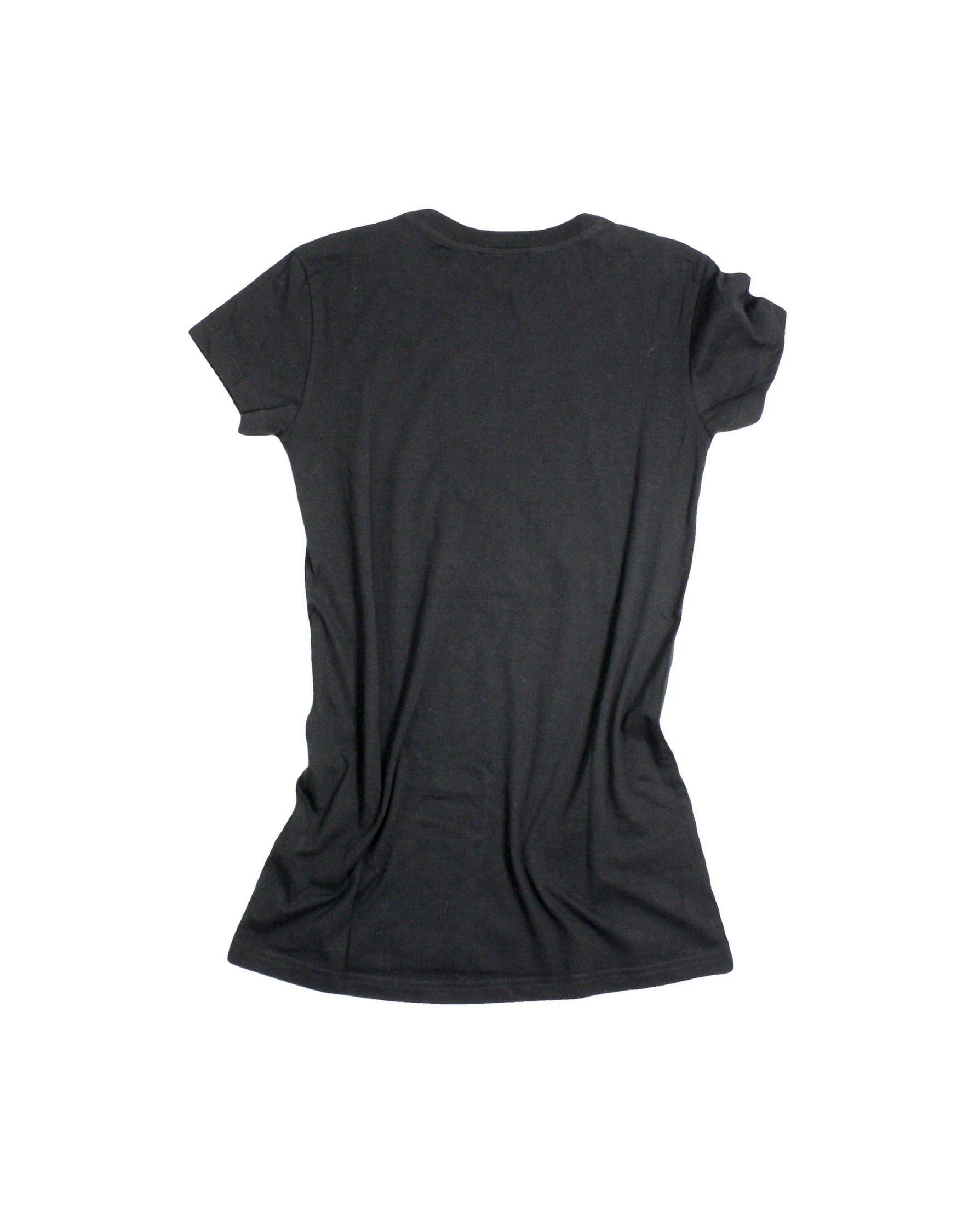 Diesel Women's Black and Silver Graphic T-Shirt with Crew Neck