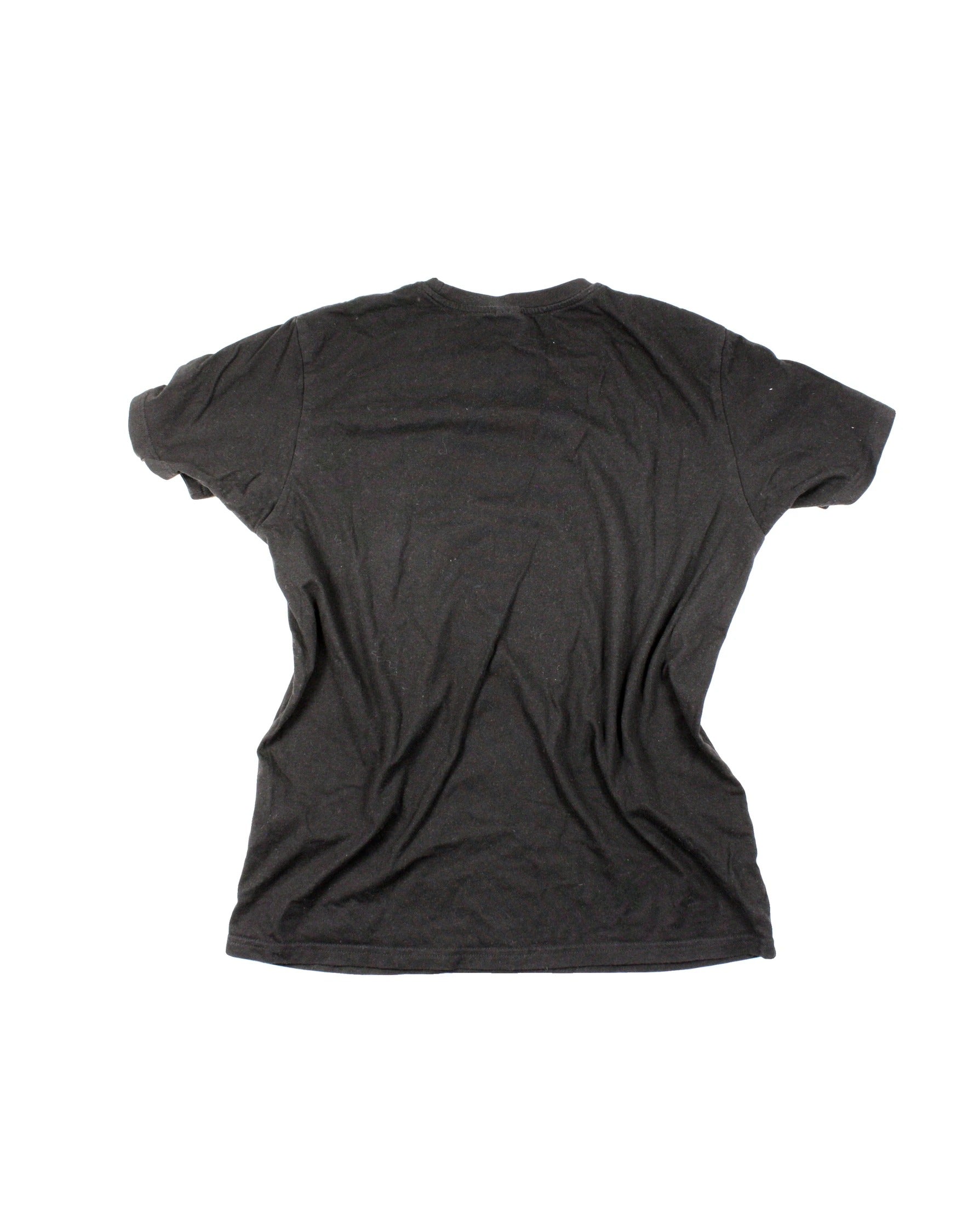 Women's Black and Blue Shark Graphic Short Sleeve T-Shirt – Size M