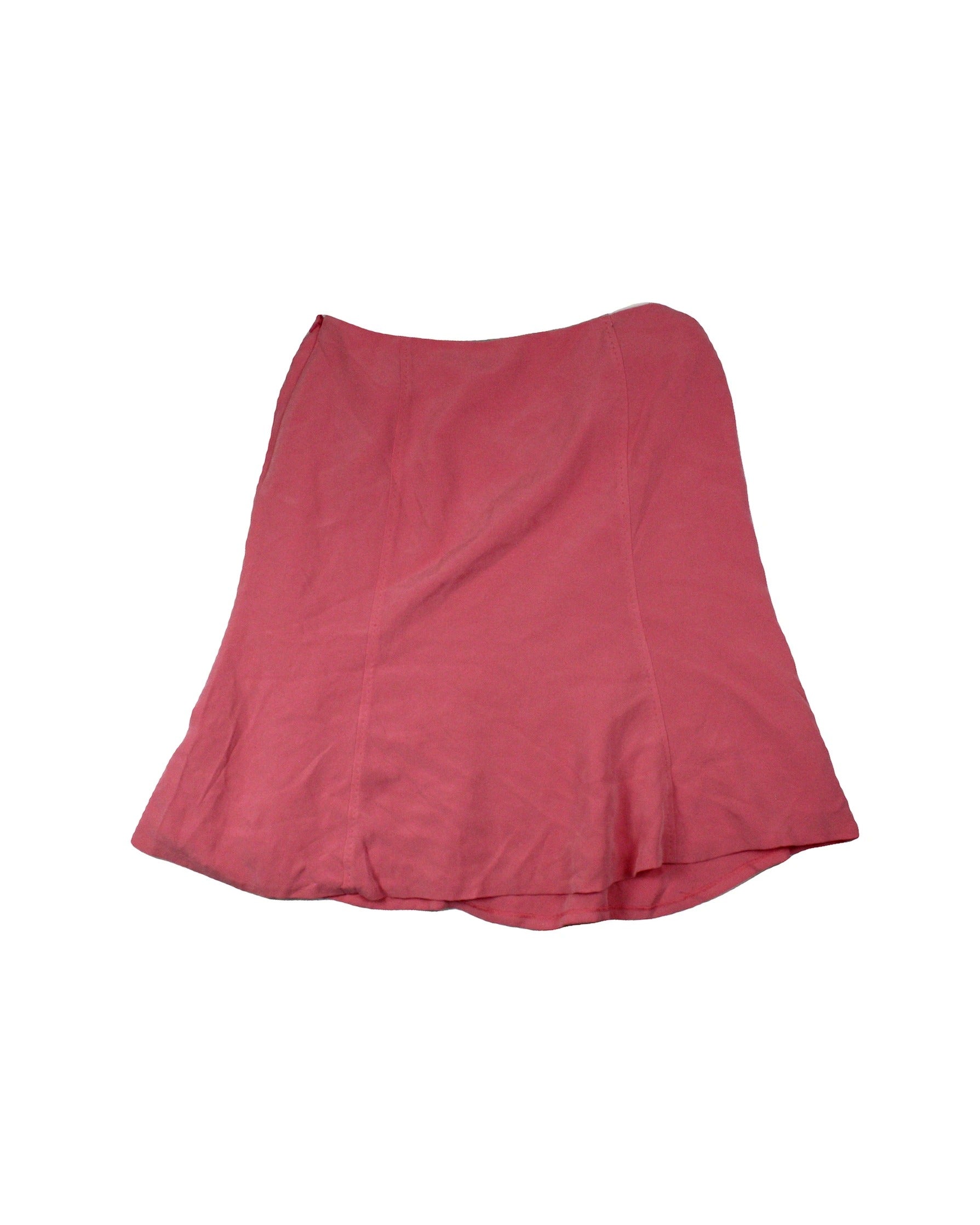 Jones New York Women's Pink Silk Midi Skirt with Flared Hem – Size 30