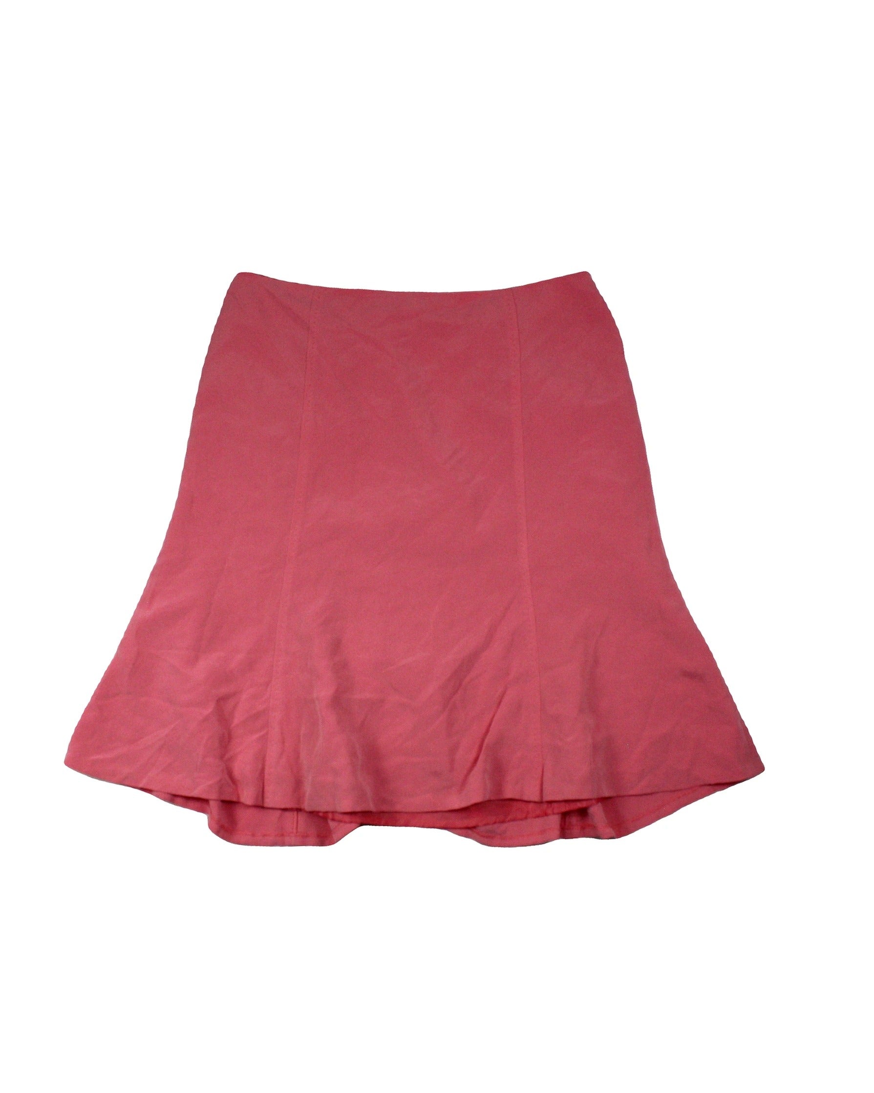 Jones New York Women's Pink Silk Midi Skirt with Flared Hem – Size 30