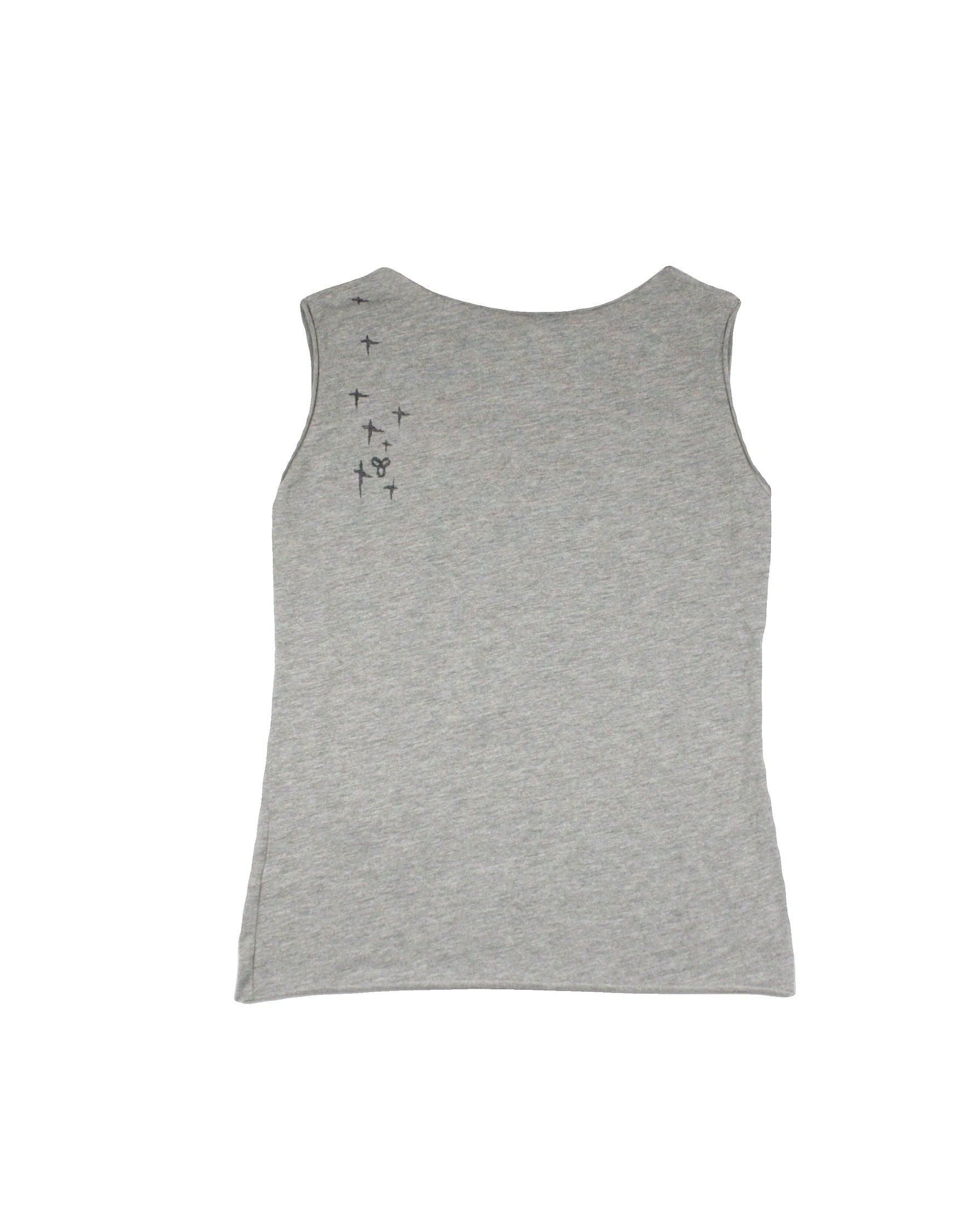 Tna Women's Grey and Black Sleeveless Graphic Top – Size S
