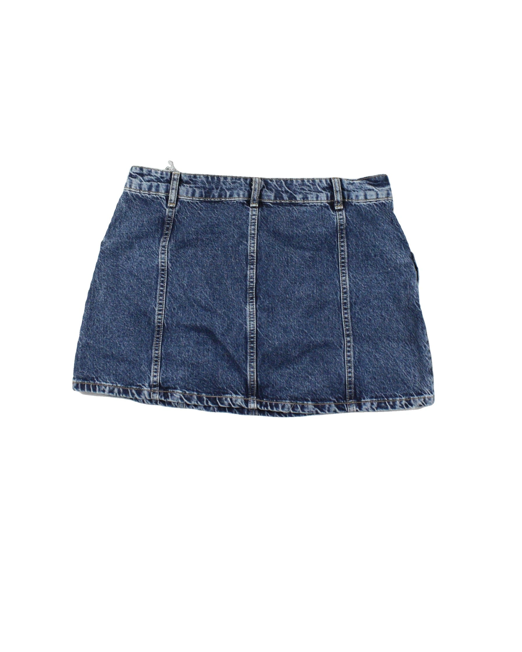 Zara Women's Dark-Wash Navy Denim Mini Skirt – Size 28