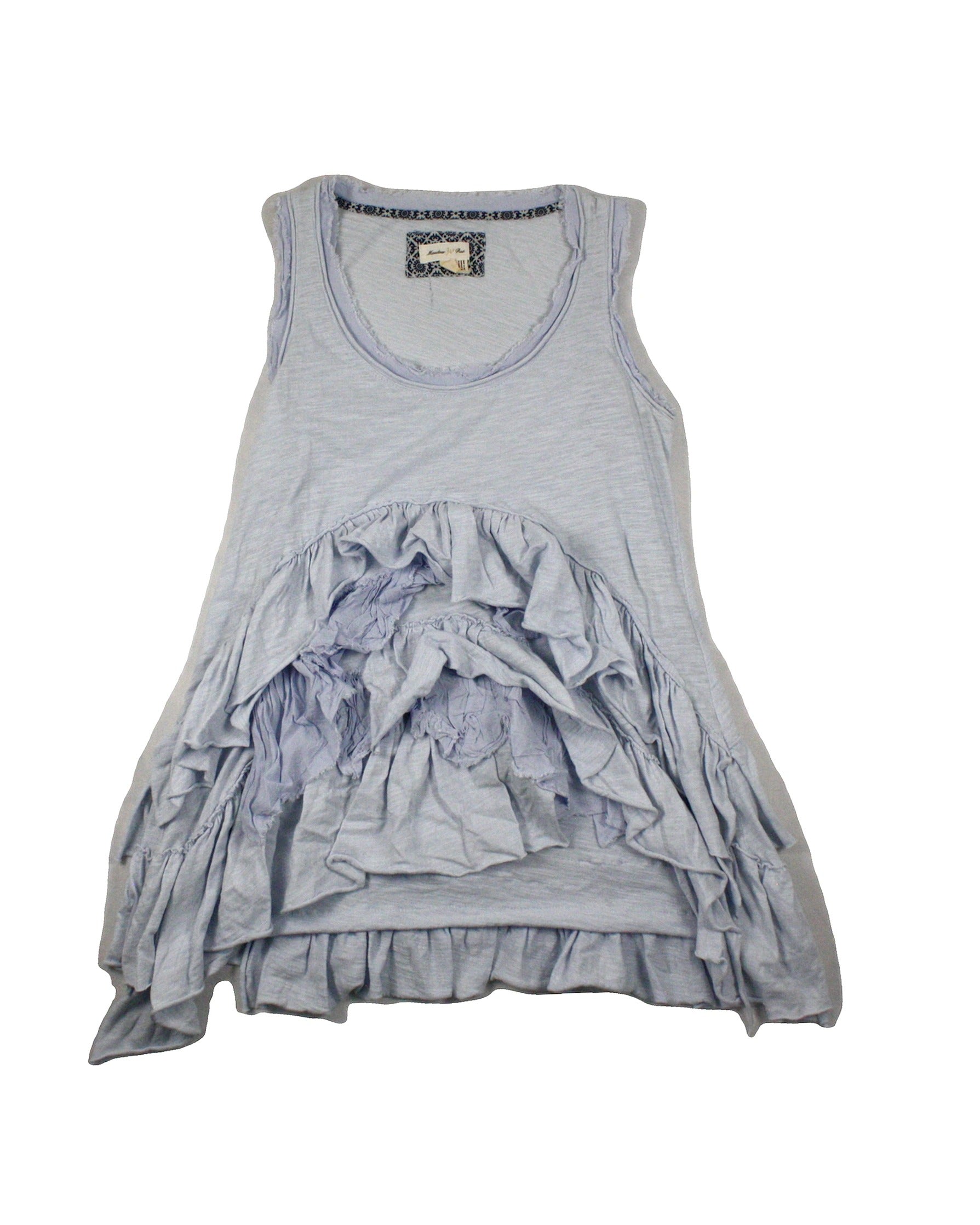 Meadow Rue Women's Light Blue Tiered Sleeveless Top – Size XS