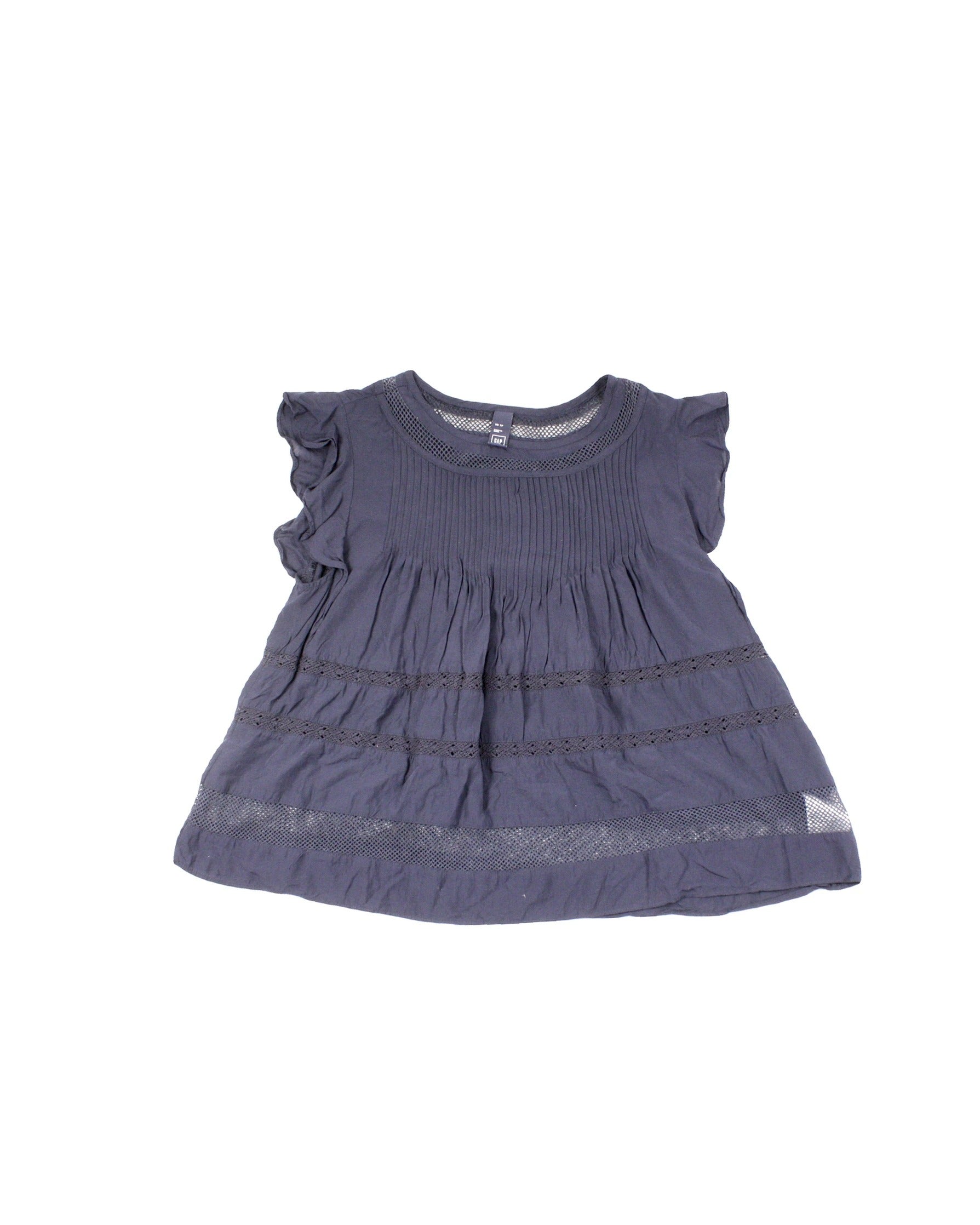 Gap Women's Navy Sleeveless Mesh Panel Top – Size XS