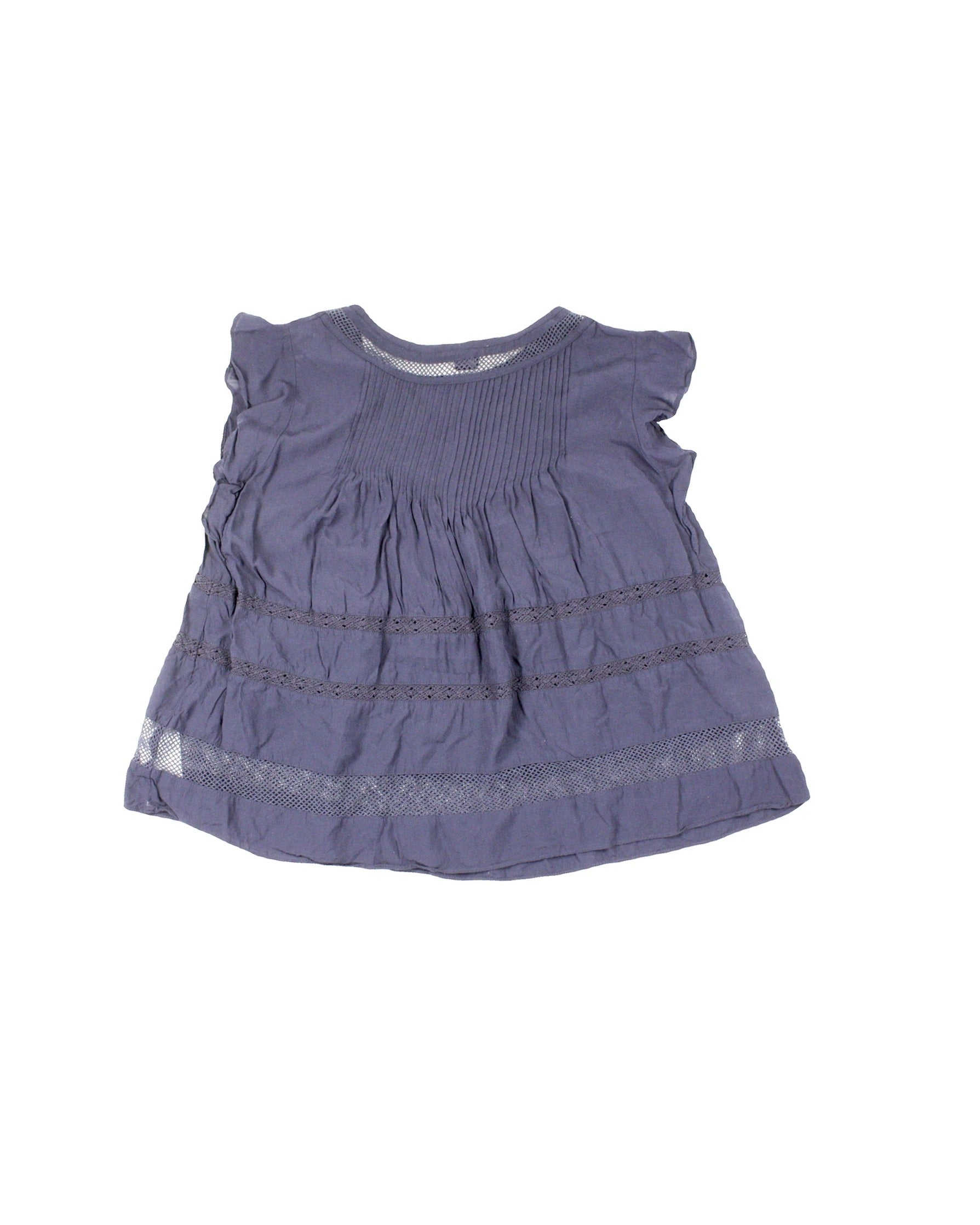 Gap Women's Navy Sleeveless Mesh Panel Top – Size XS