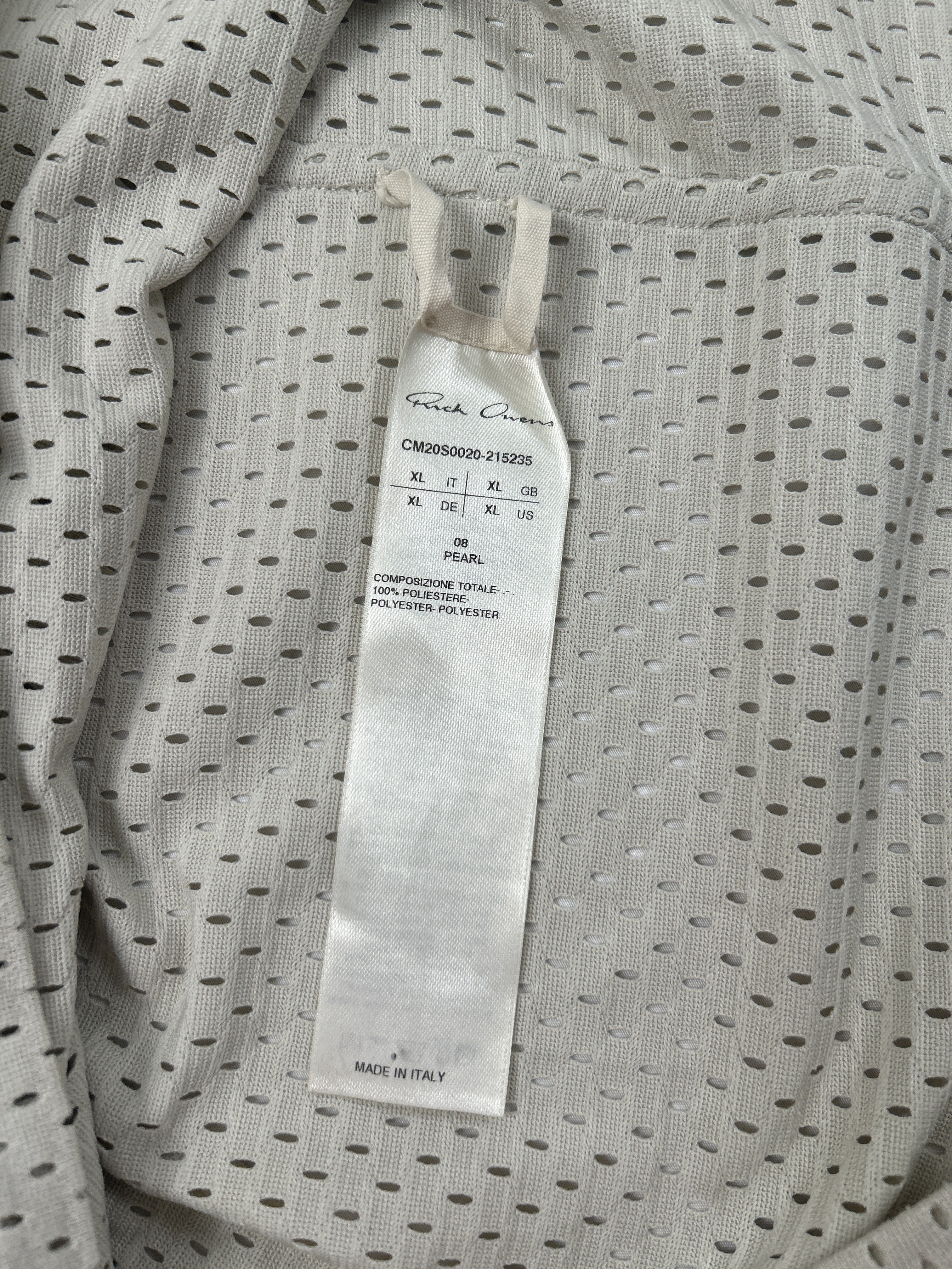 Rick Owens x Champion SIze XL Mesh Level Tee