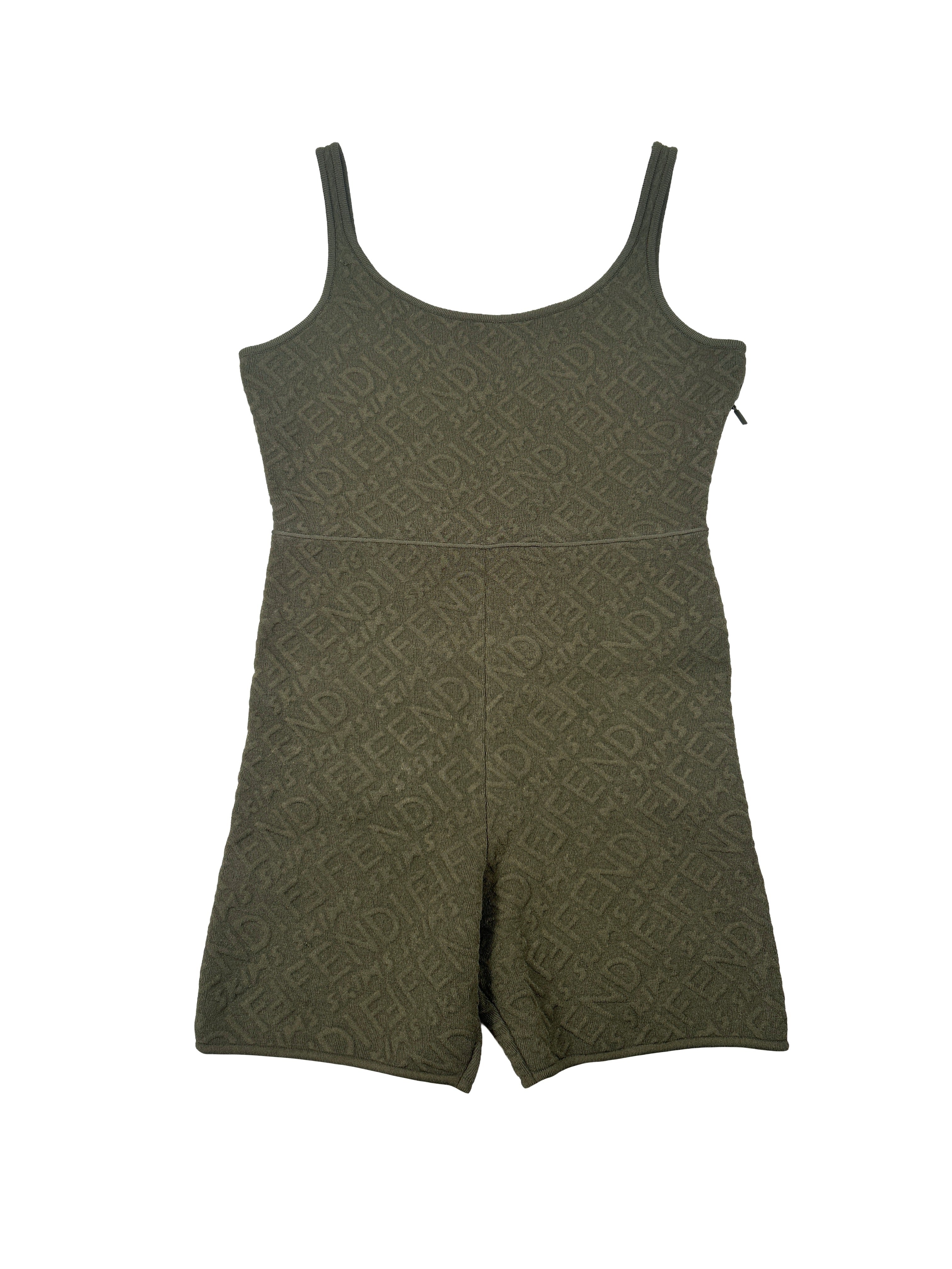 Fendi x Skims Size 42 Embossed Knit Jumpsuit