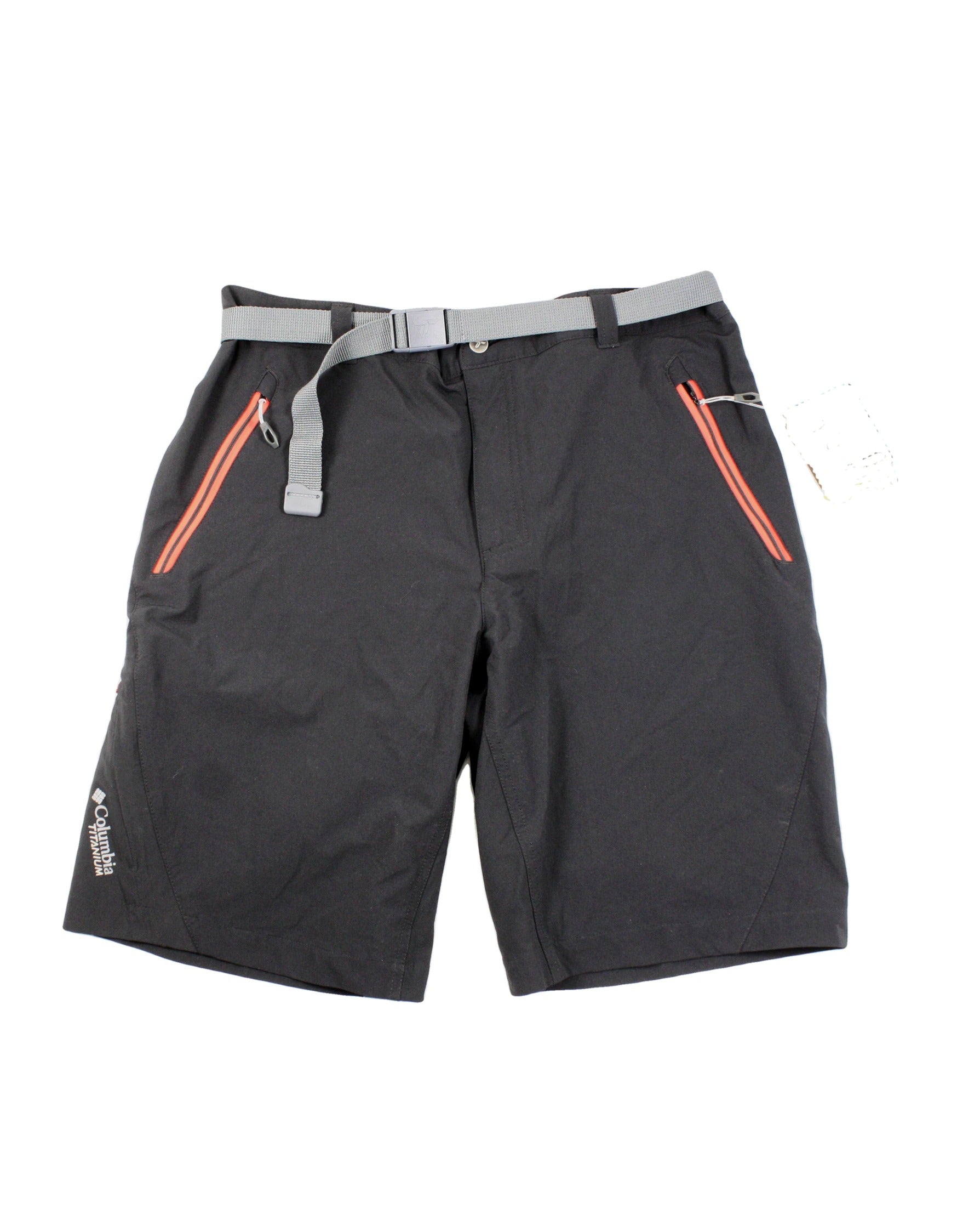 Columbia Titanium Men's Black, Grey and Red Belted Shorts – Size 28