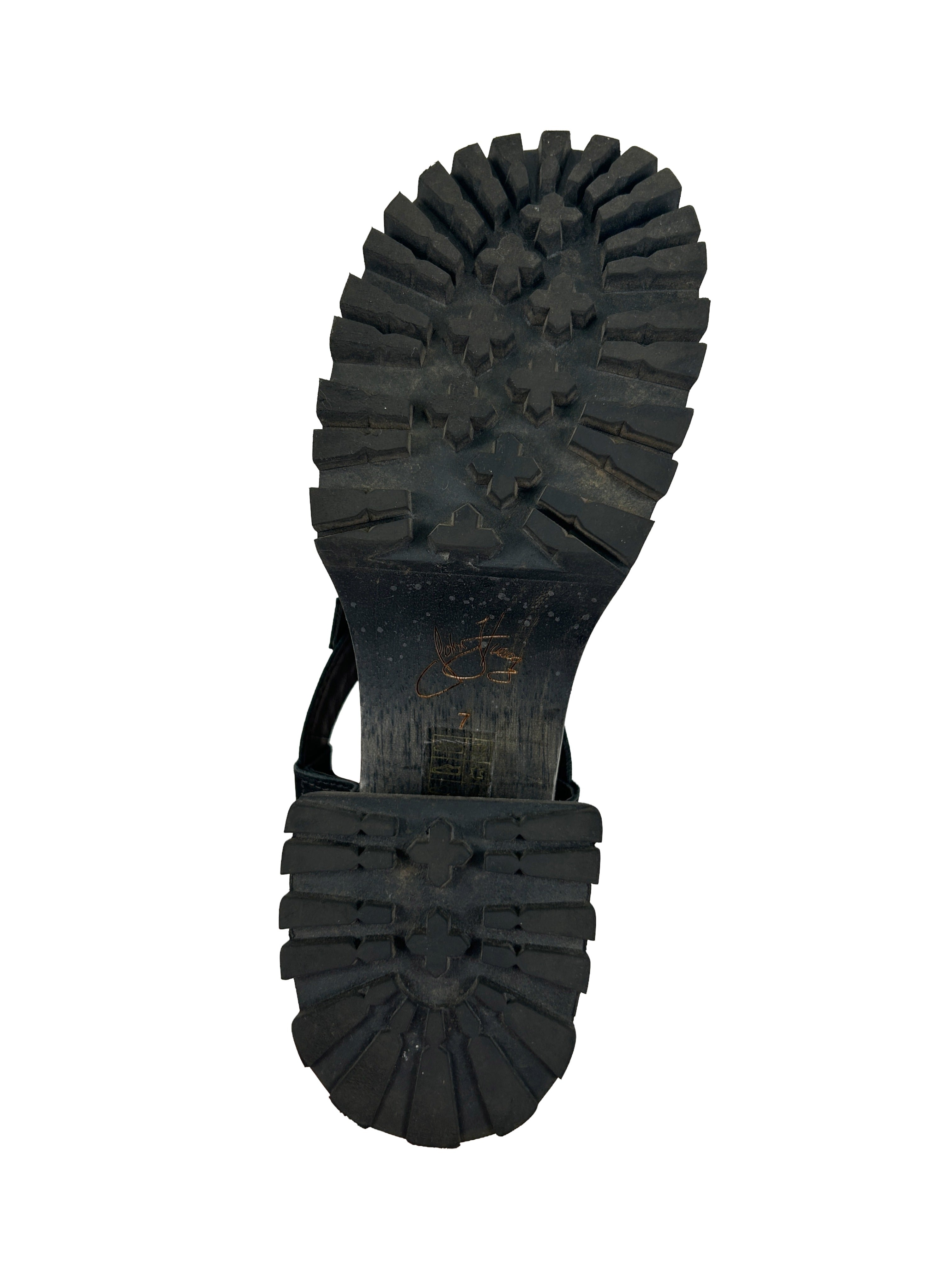 John Fluevog Size 7 Een Rhinestone Clog Sandals