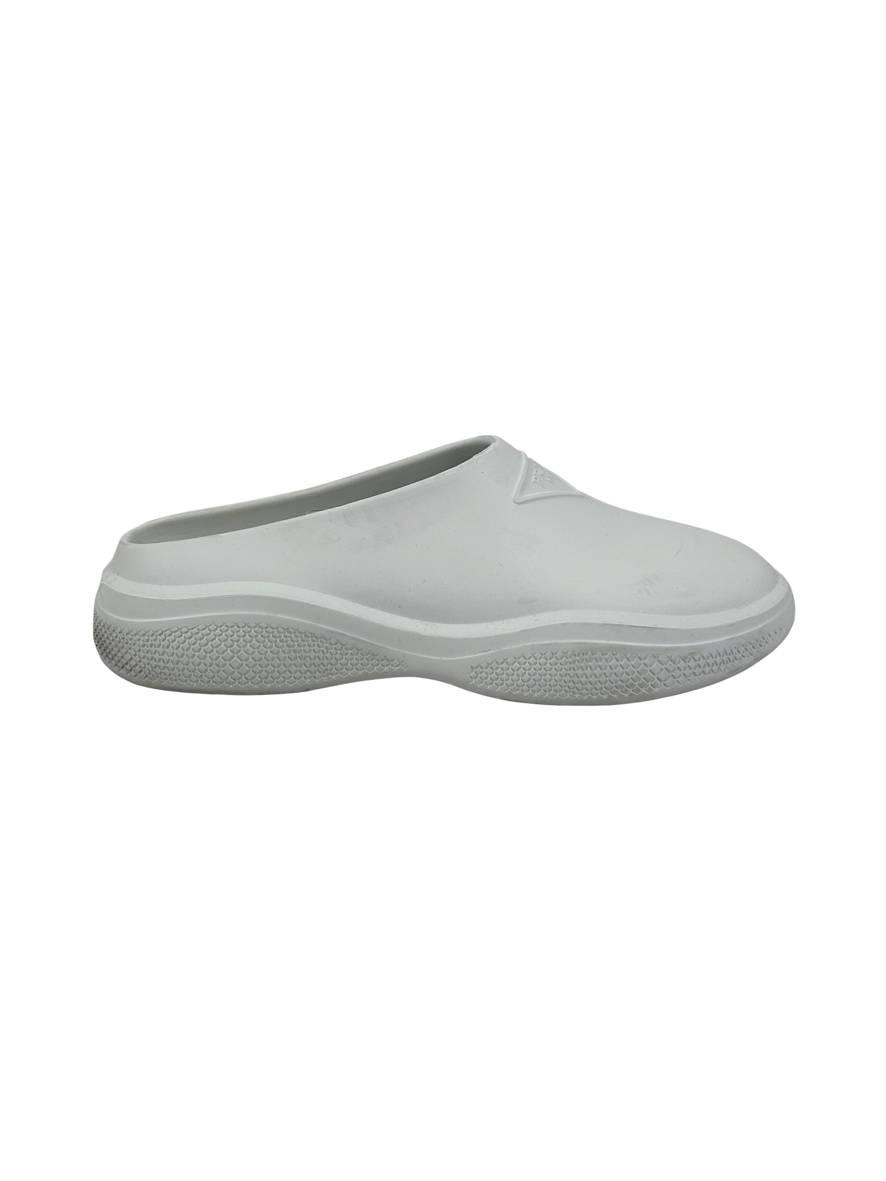 Prada Size 35 Mellow Rubber Mules