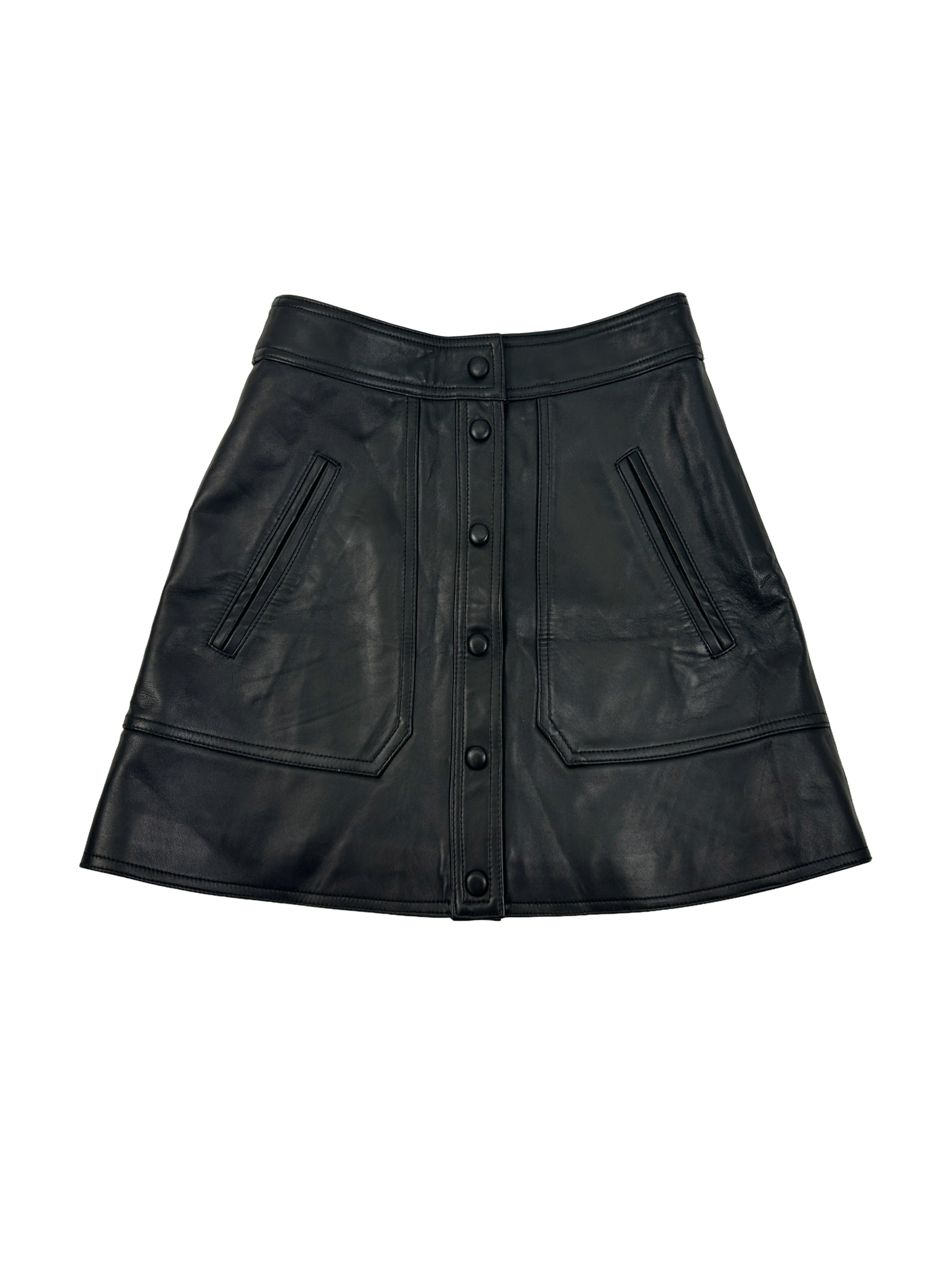 Red Valentino Size 38 Lambskin VLTN Mini Skirt