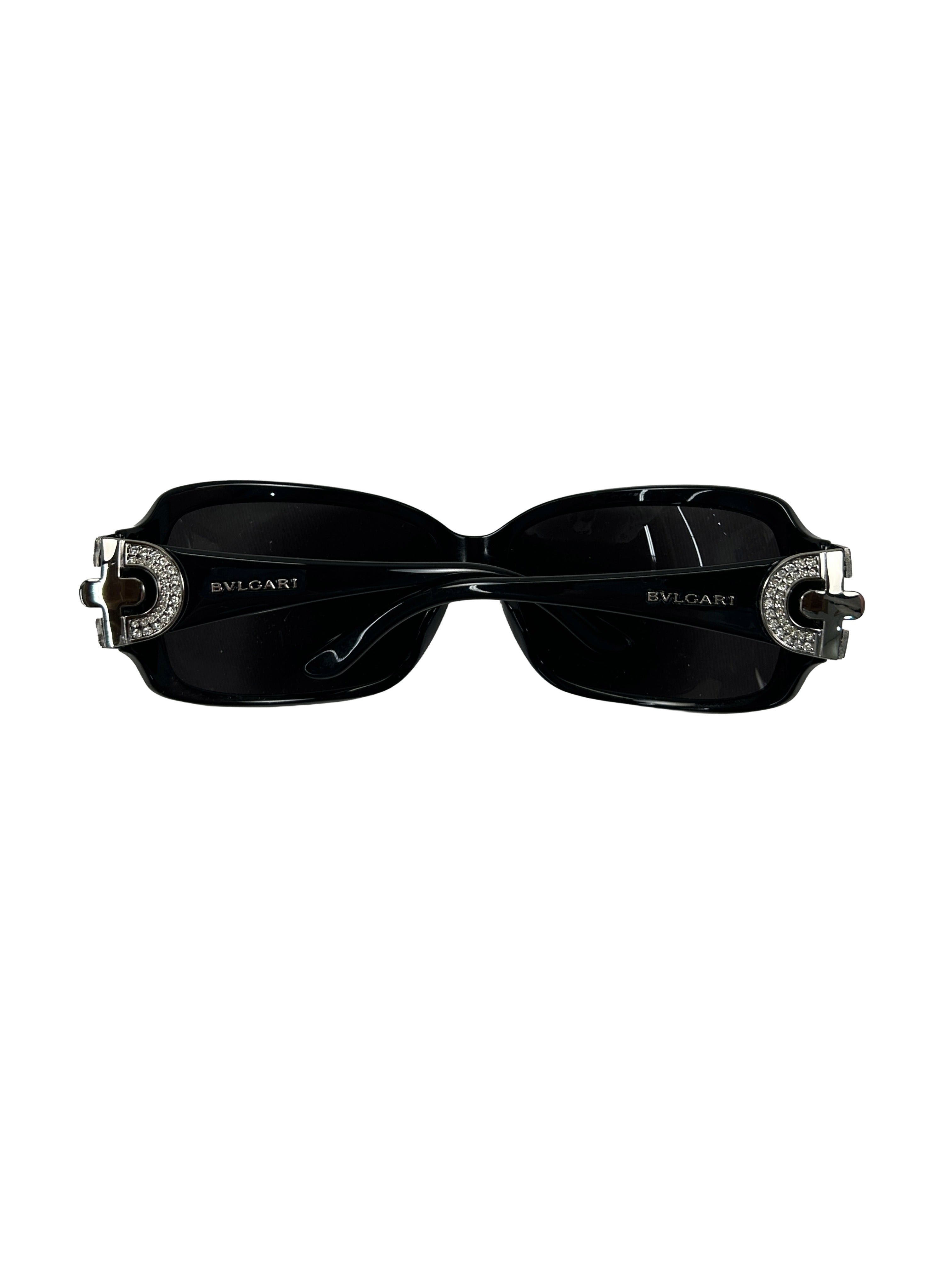 BVLGARI 8013-B Crystal-Embellished Sunglasses