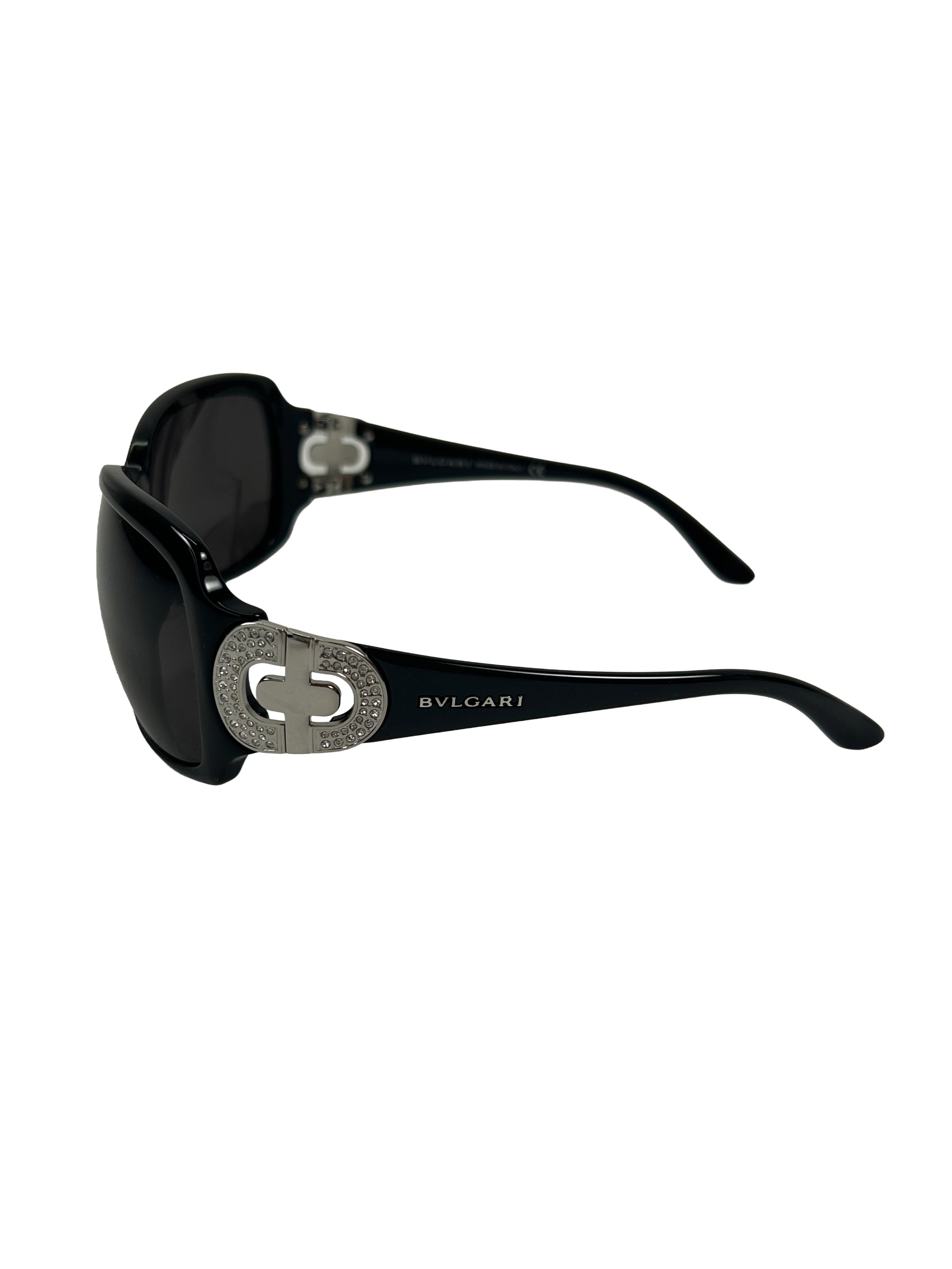 BVLGARI 8013-B Crystal-Embellished Sunglasses