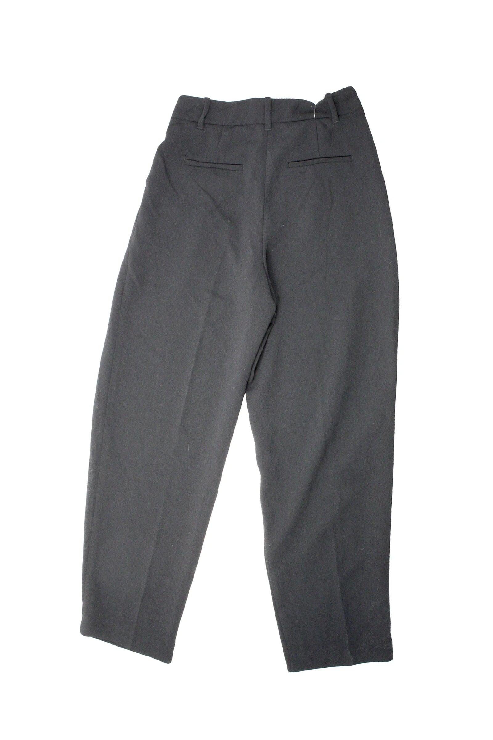 Wilfred Women's Black High-Waist Pleated Straight-Leg Pants – Size 28