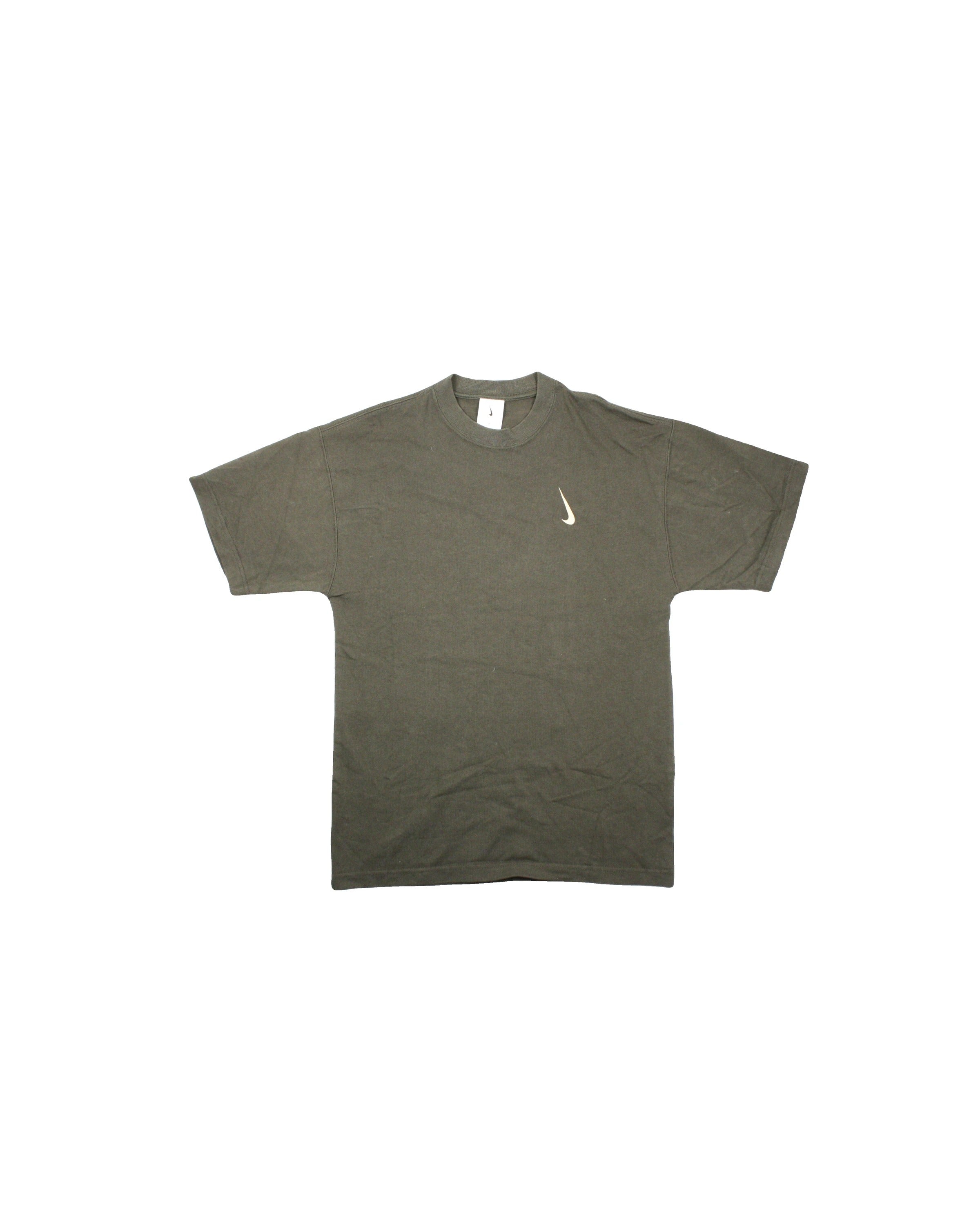 Nike Billie Eilish Women's Dark Olive and Beige Check T-Shirt – Size XS