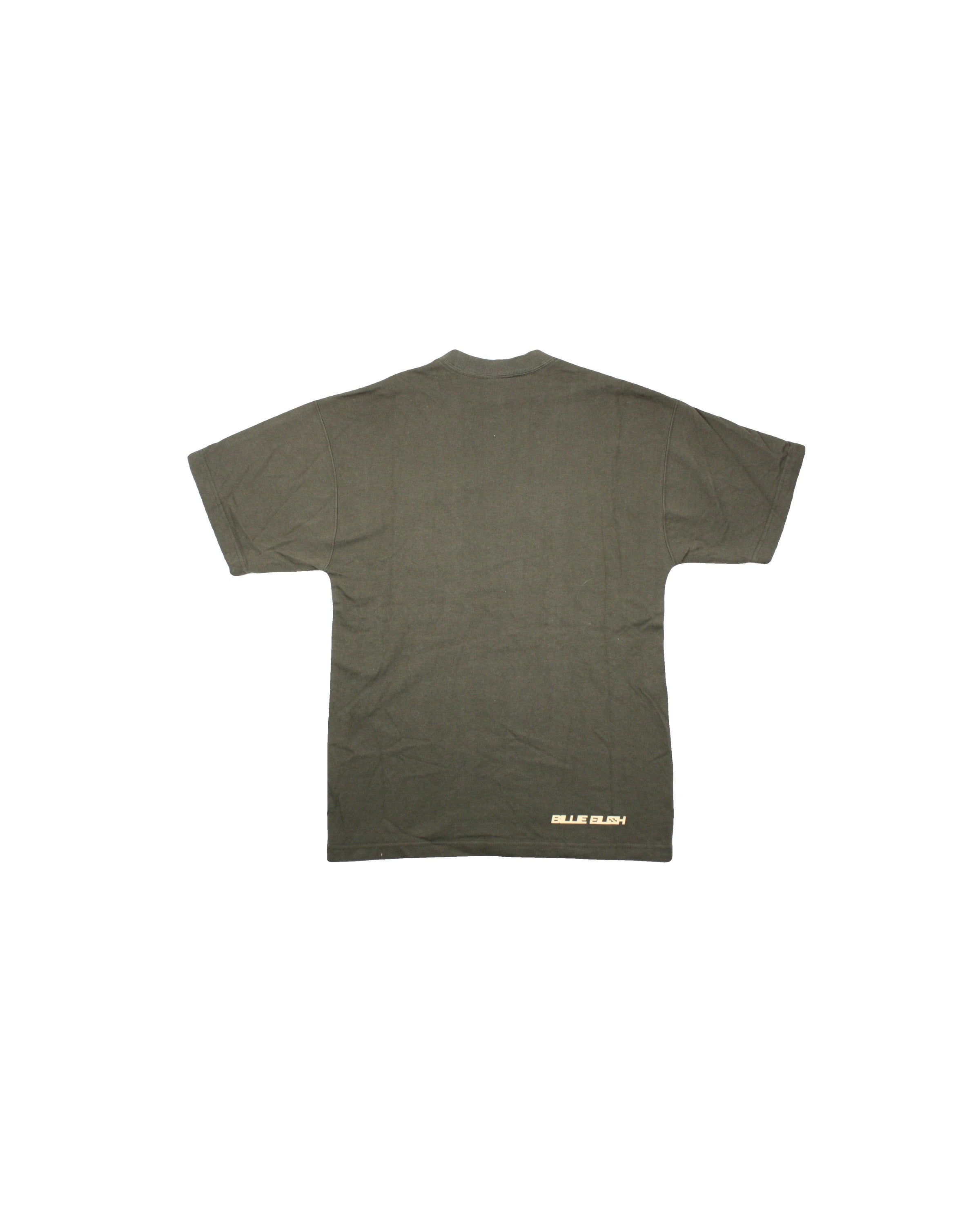 Nike Billie Eilish Women's Dark Olive and Beige Check T-Shirt – Size XS