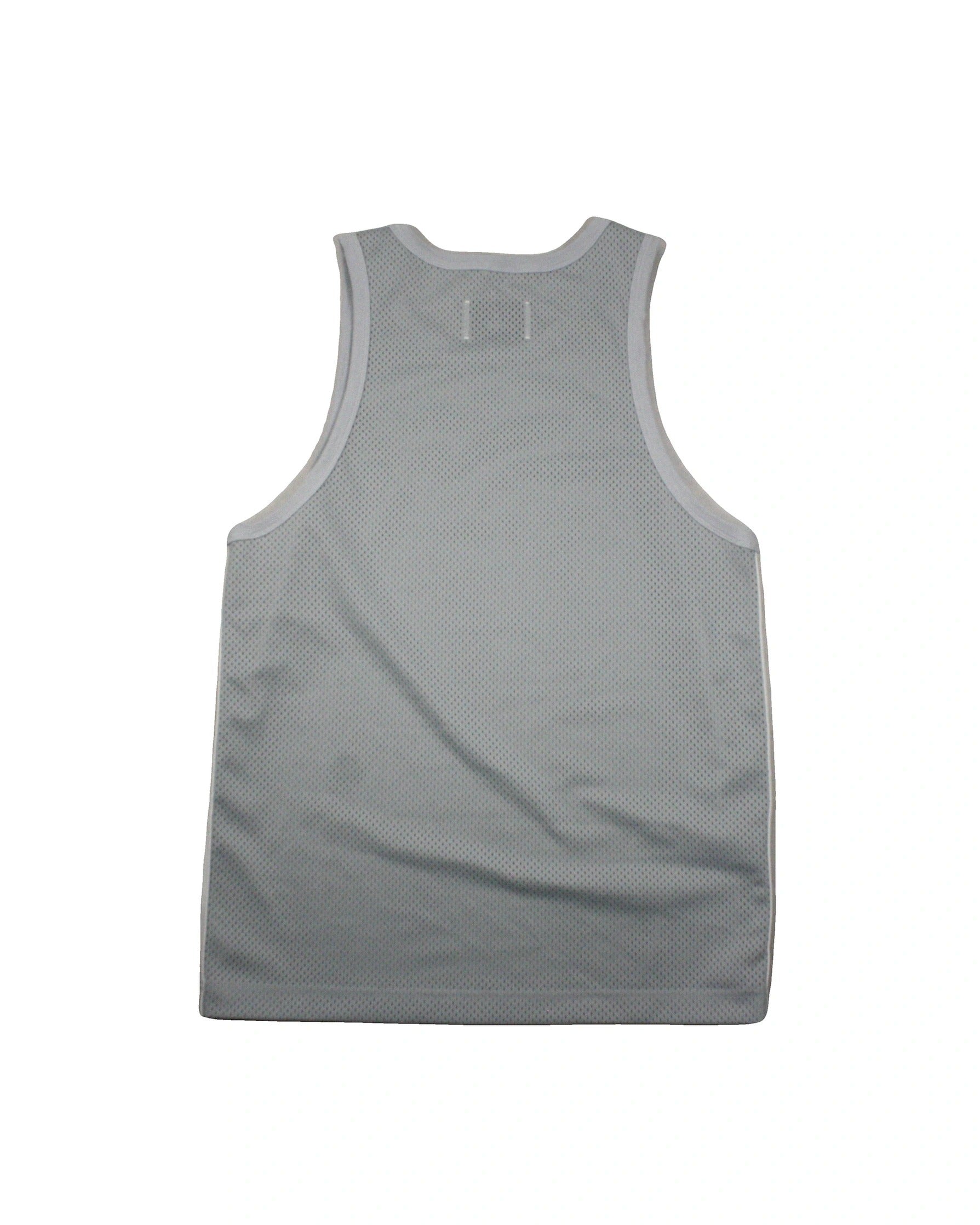 Reigning Champ Men's Grey and White Mesh Sleeveless Top – Size S