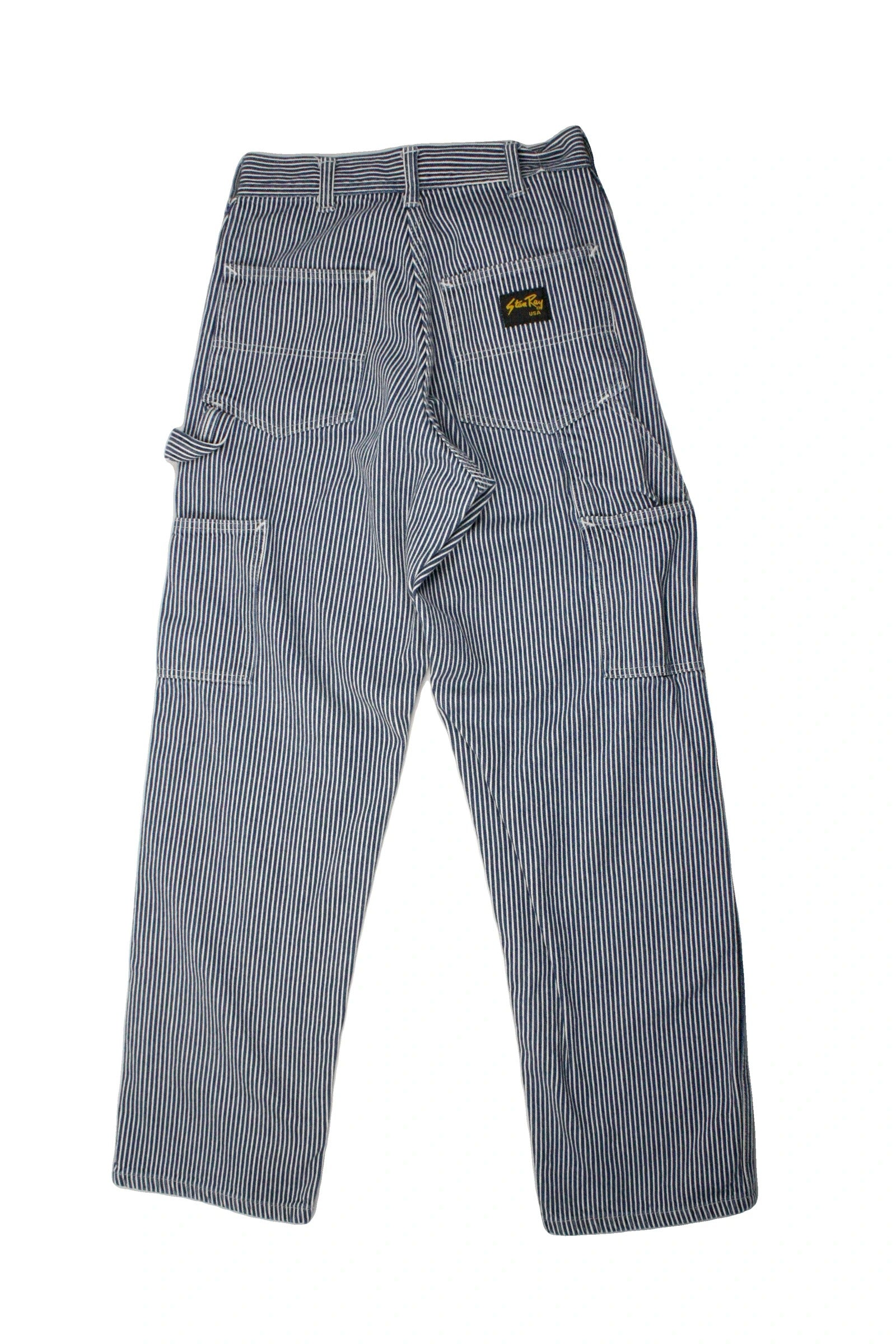 Stan Ray Women's Navy and White High-Rise Straight-Leg Utility Pants – Size 26