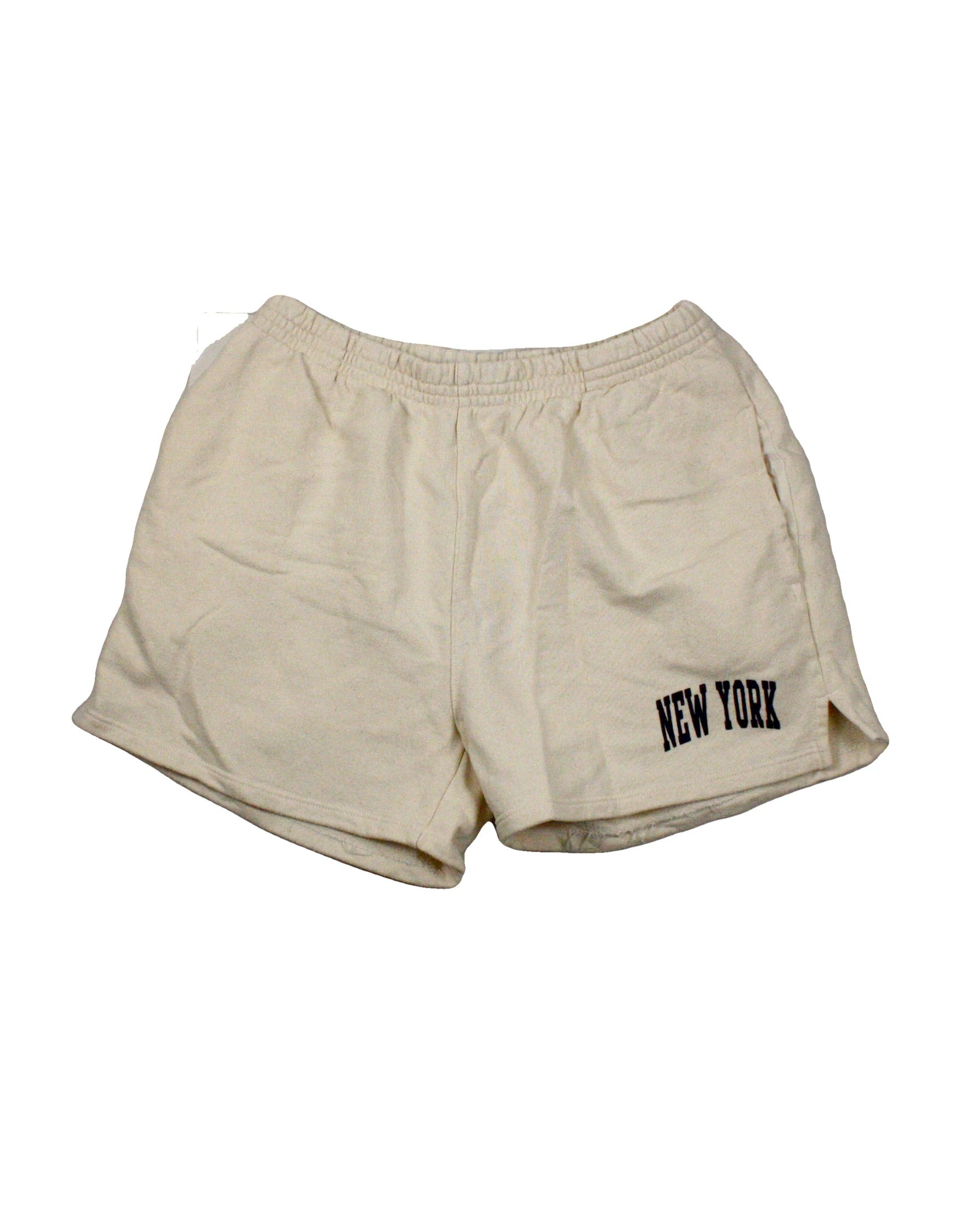 John Galt Women's Beige and Navy New York Sweatshorts – Size 27