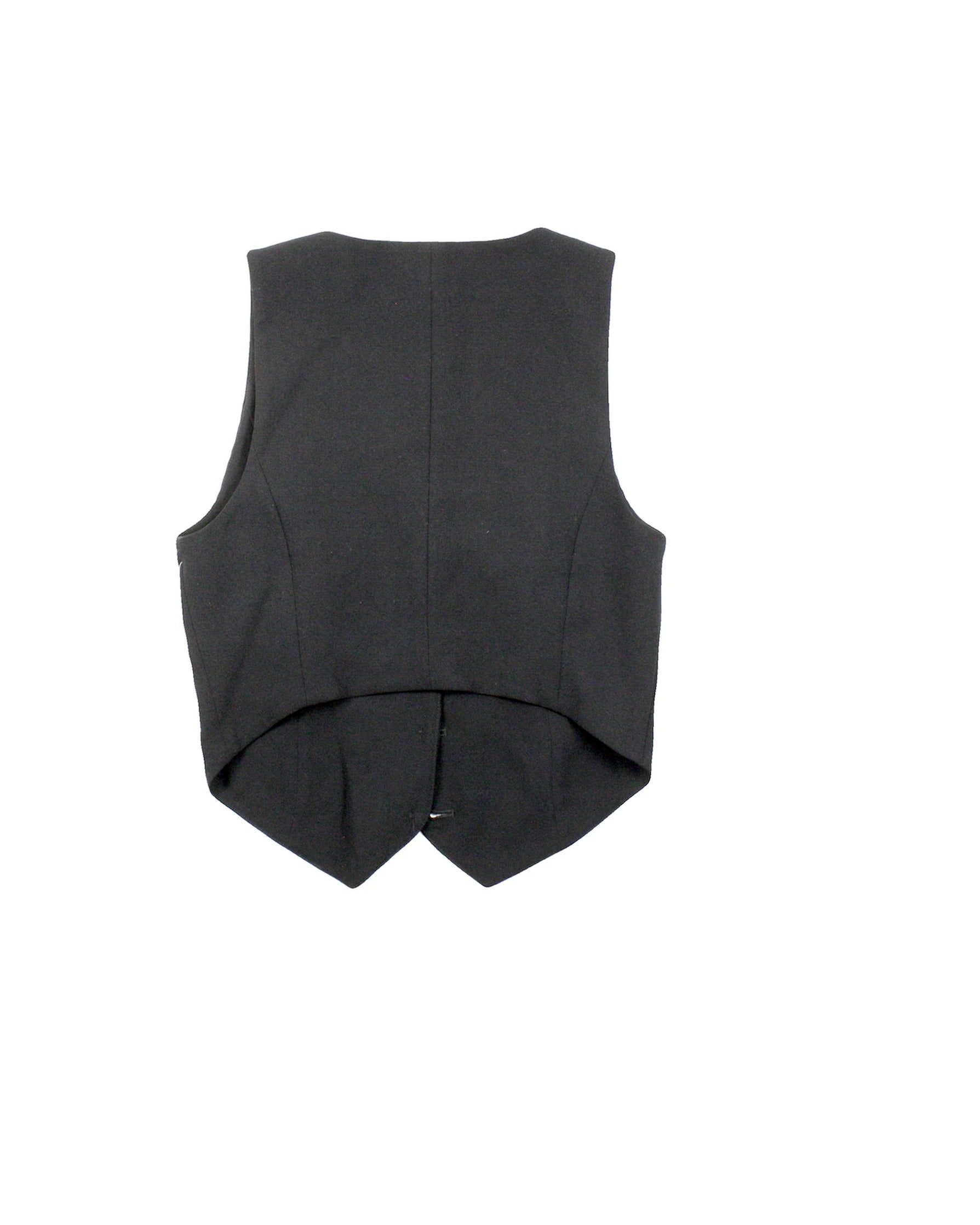 Wilfred Women's Black Sleeveless Vest Top with Button Front – Size 4