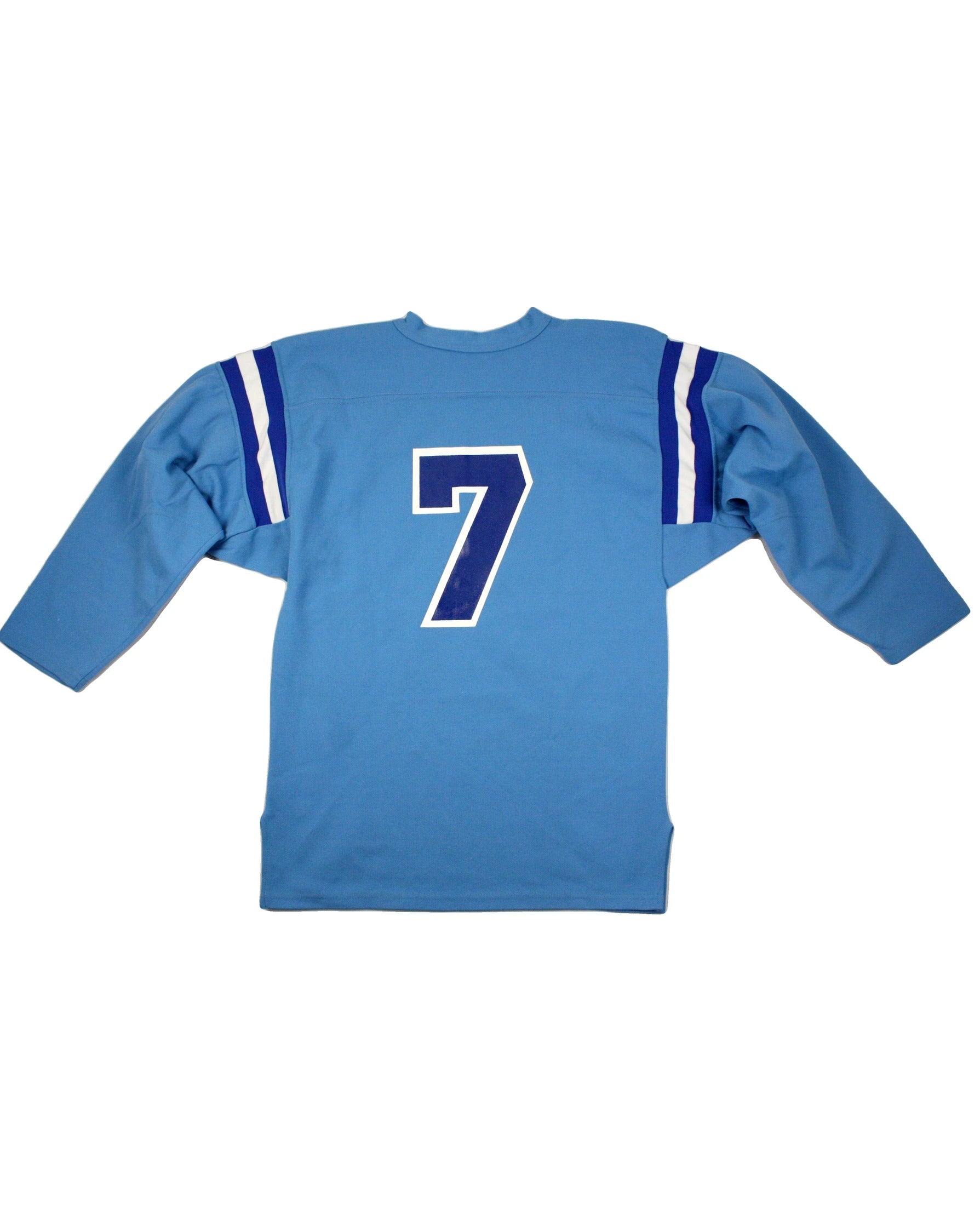 Faded Men's Blue and White Vintage Colts Long Sleeve Jersey Top