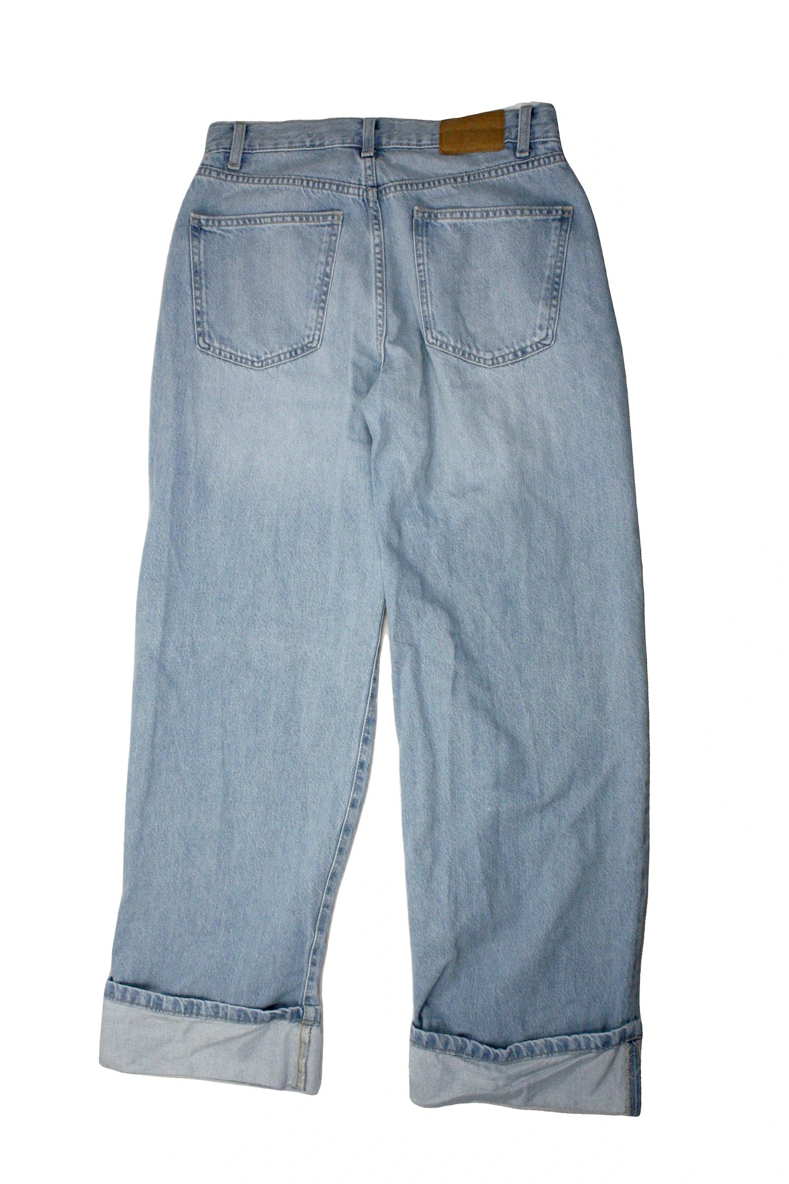 Cotton On Women's Light Blue High-Rise Straight-Leg Jeans – Size 28