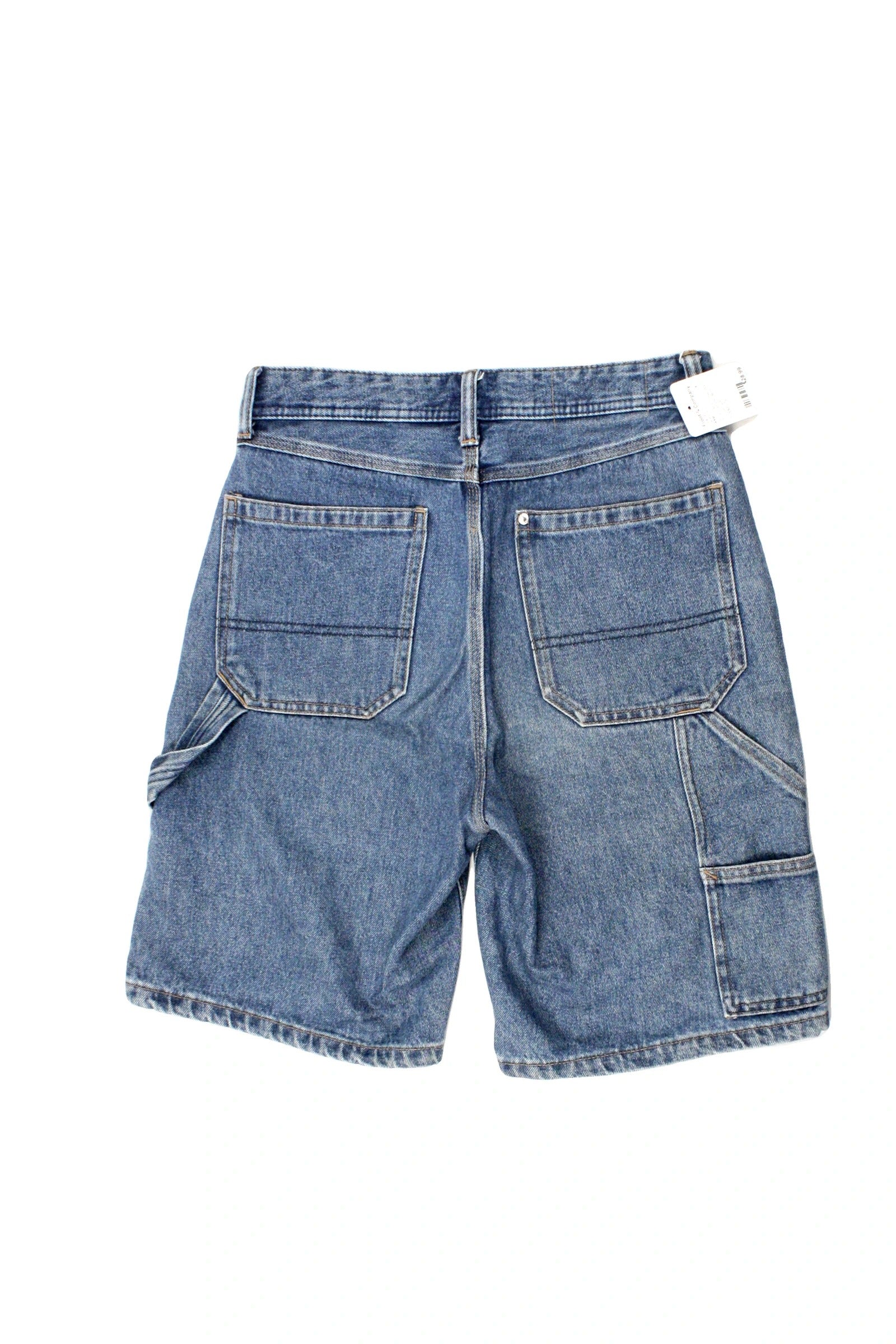 H&M Women's Blue Denim High-Rise Shorts with Five Pockets – Size 28
