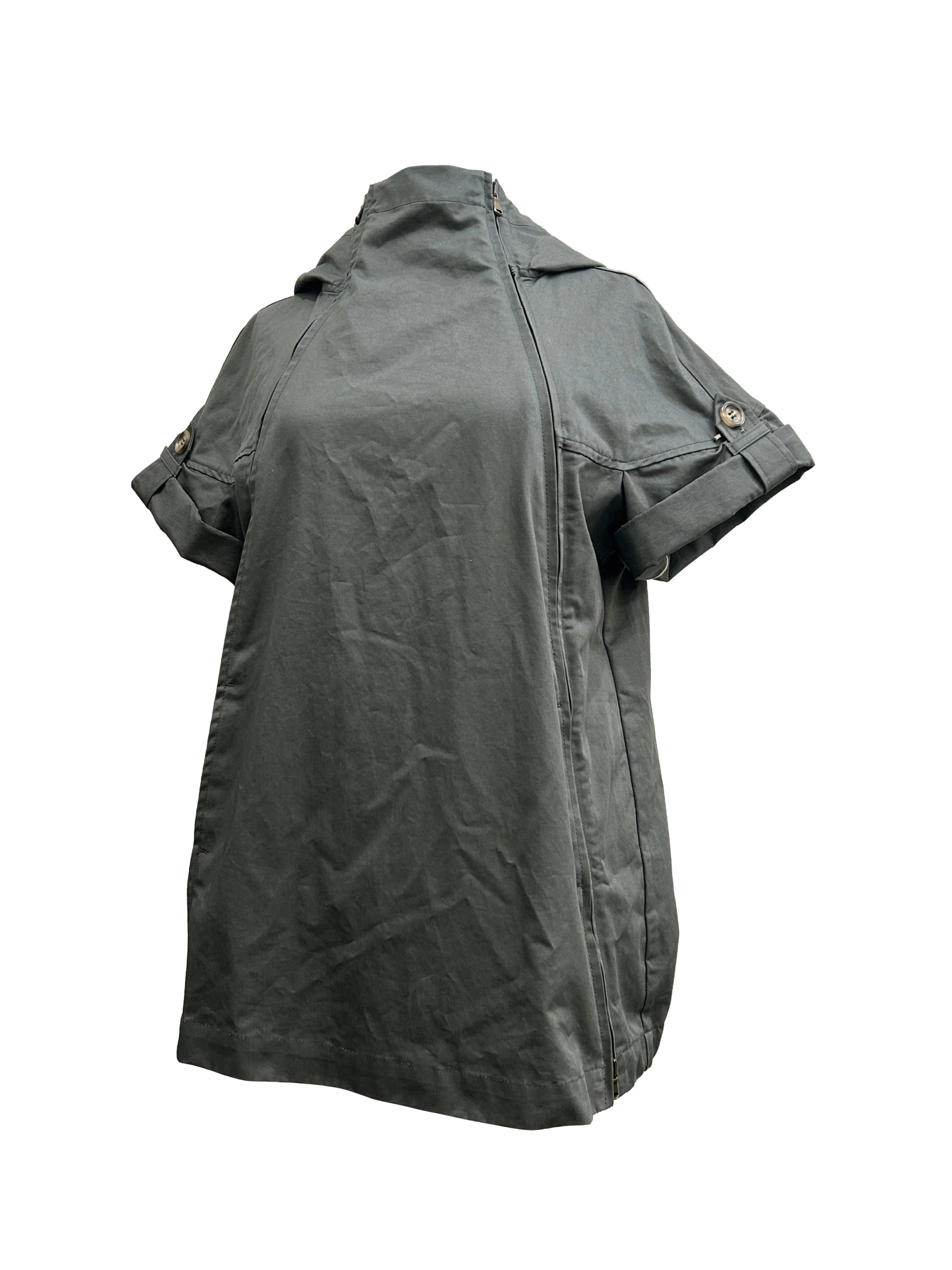 Sportmax Size 4 Dual Zip Hooded Jacket