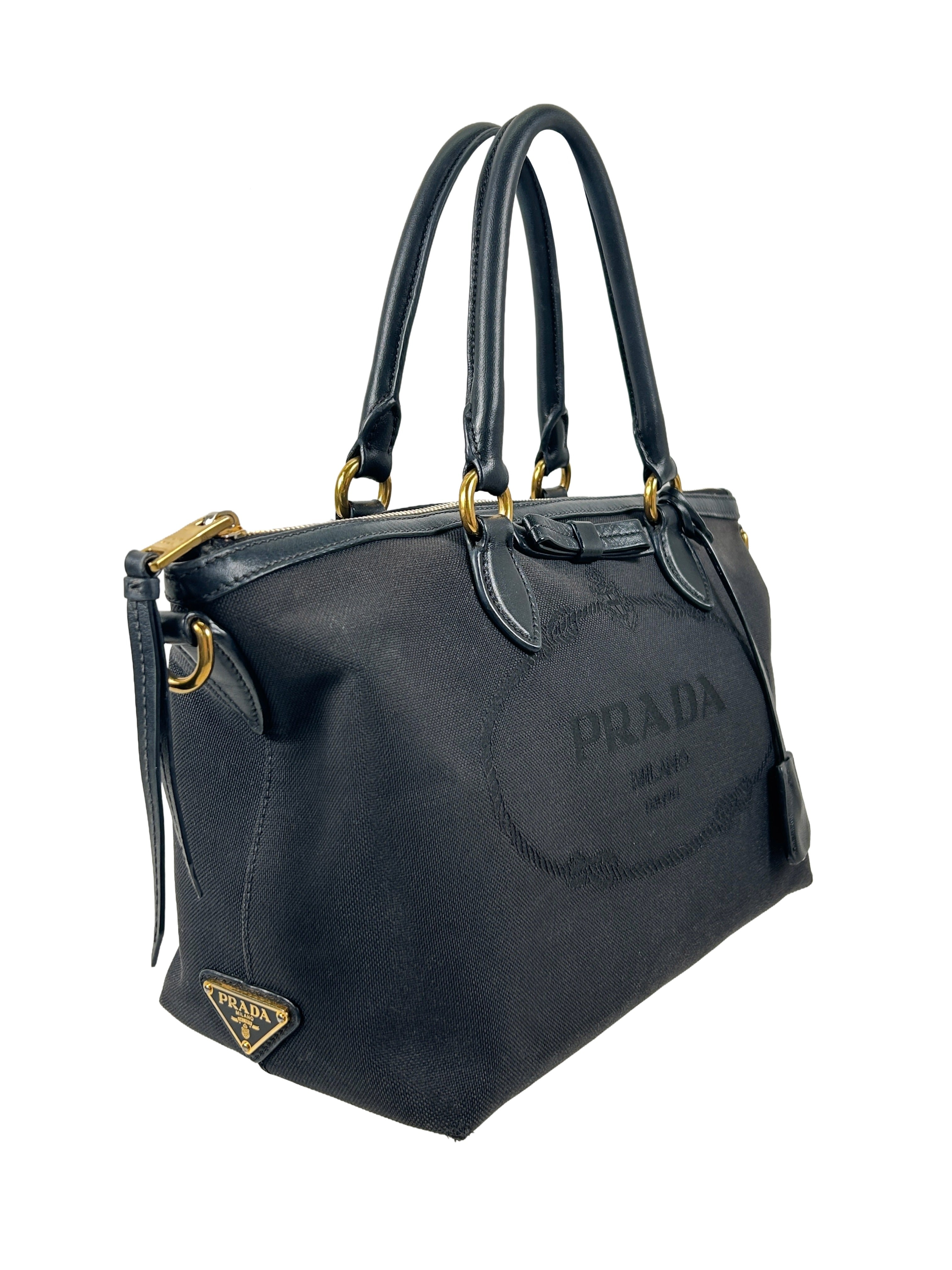 Prada Logo Jacquard Tote Bag