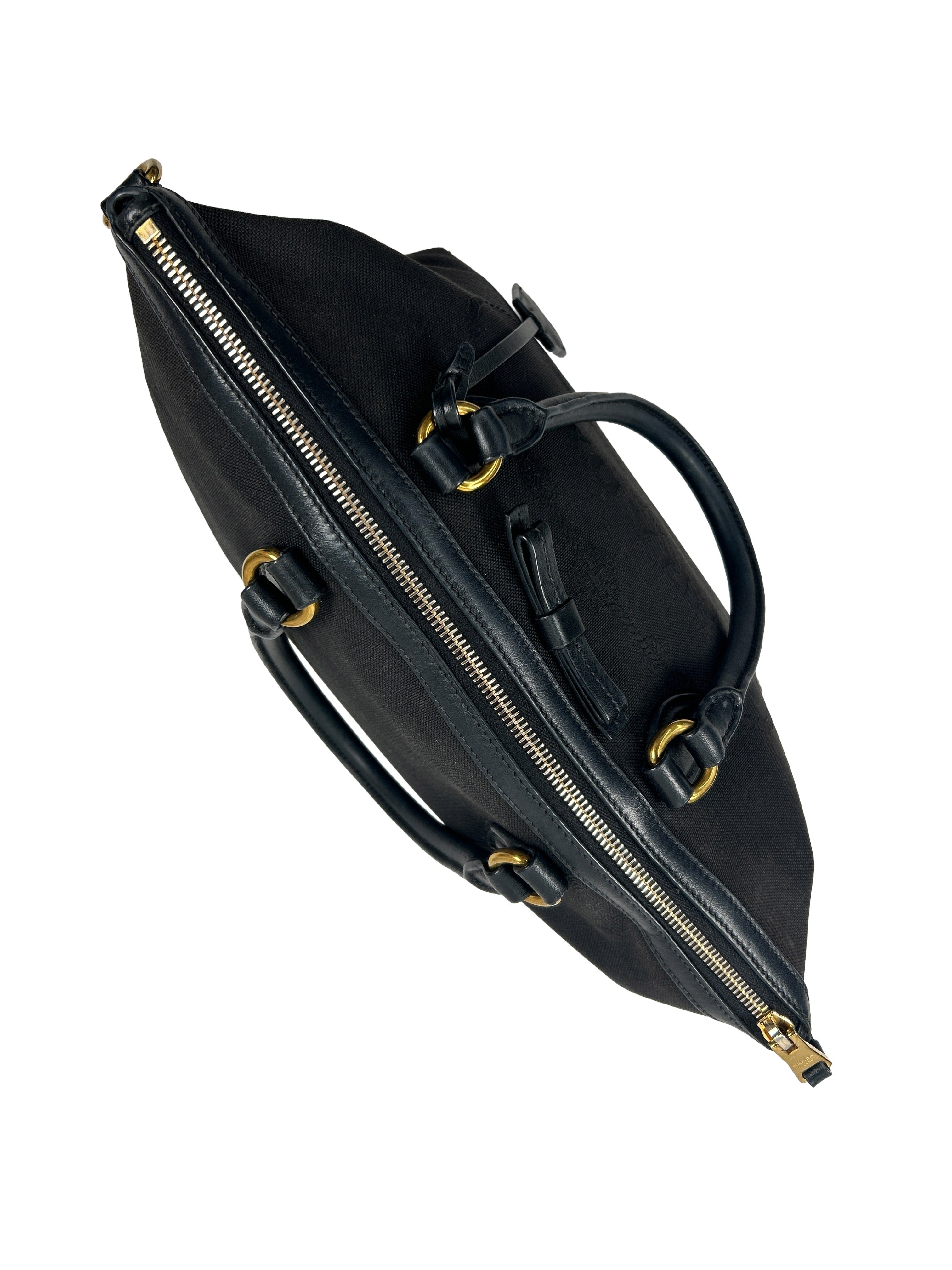 Prada Logo Jacquard Tote Bag