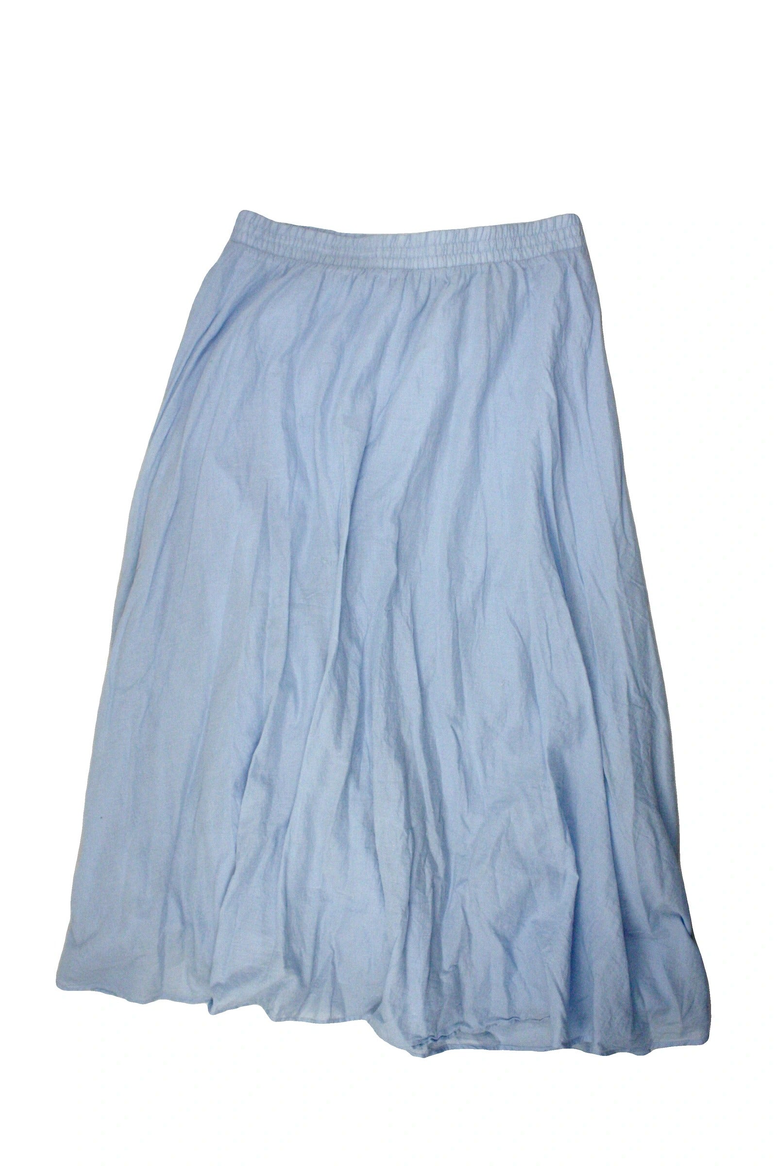 Zara Women's Light Blue Double-Layer Maxi Skirt with Stretch Waistband – Size 28