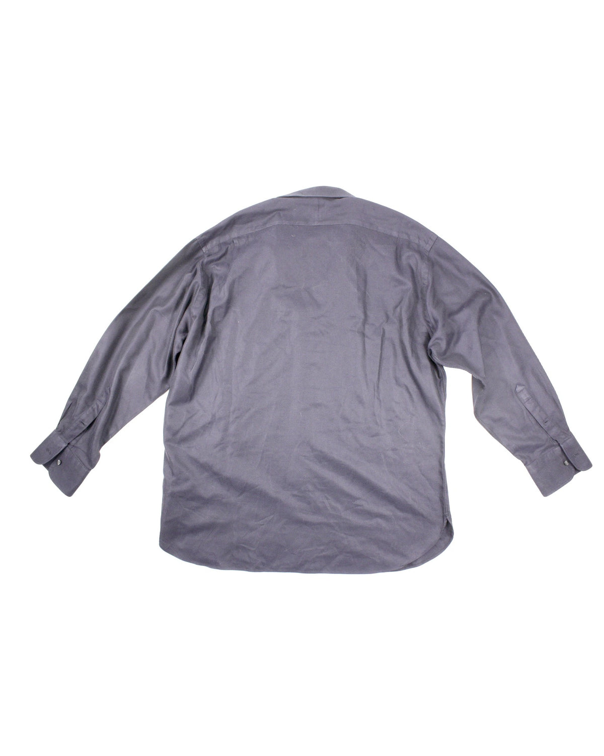 John W. Nordstrom Men's Navy Long Sleeve Egyptian Cotton Shirt with Collar and Button Front