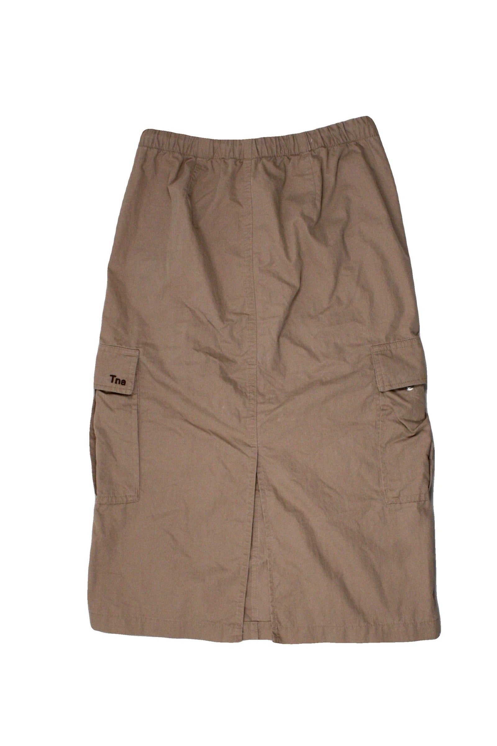 TNA Women's Tan Cargo Midi Skirt with Drawstring Waist – Size 26