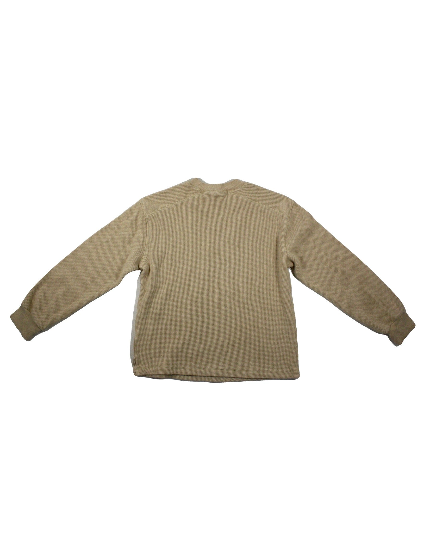 TNA Women's Beige Waffle-Knit Long Sleeve Crew-Neck Top – Size 2XS