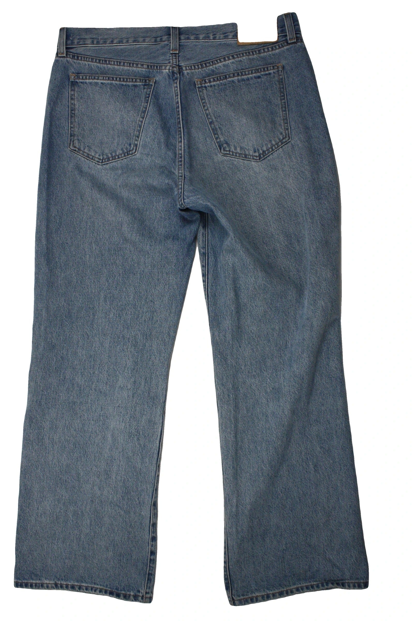 Denim Forum Women's Blue The Farrah Low-Rise Wide-Leg Jeans – Size 30