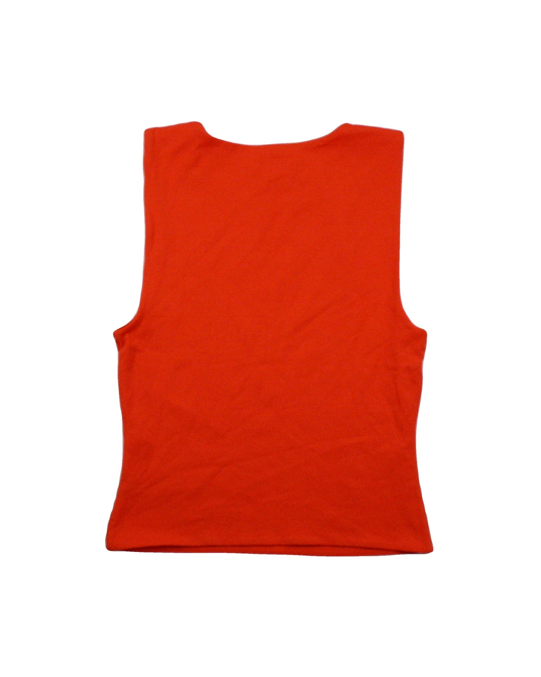 Contour by Aritzia Women's Orange Sleeveless Stretch Crop Top – Size M