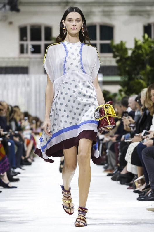 Valentino Size 40 SS18 Bouquet Print Silk Dress