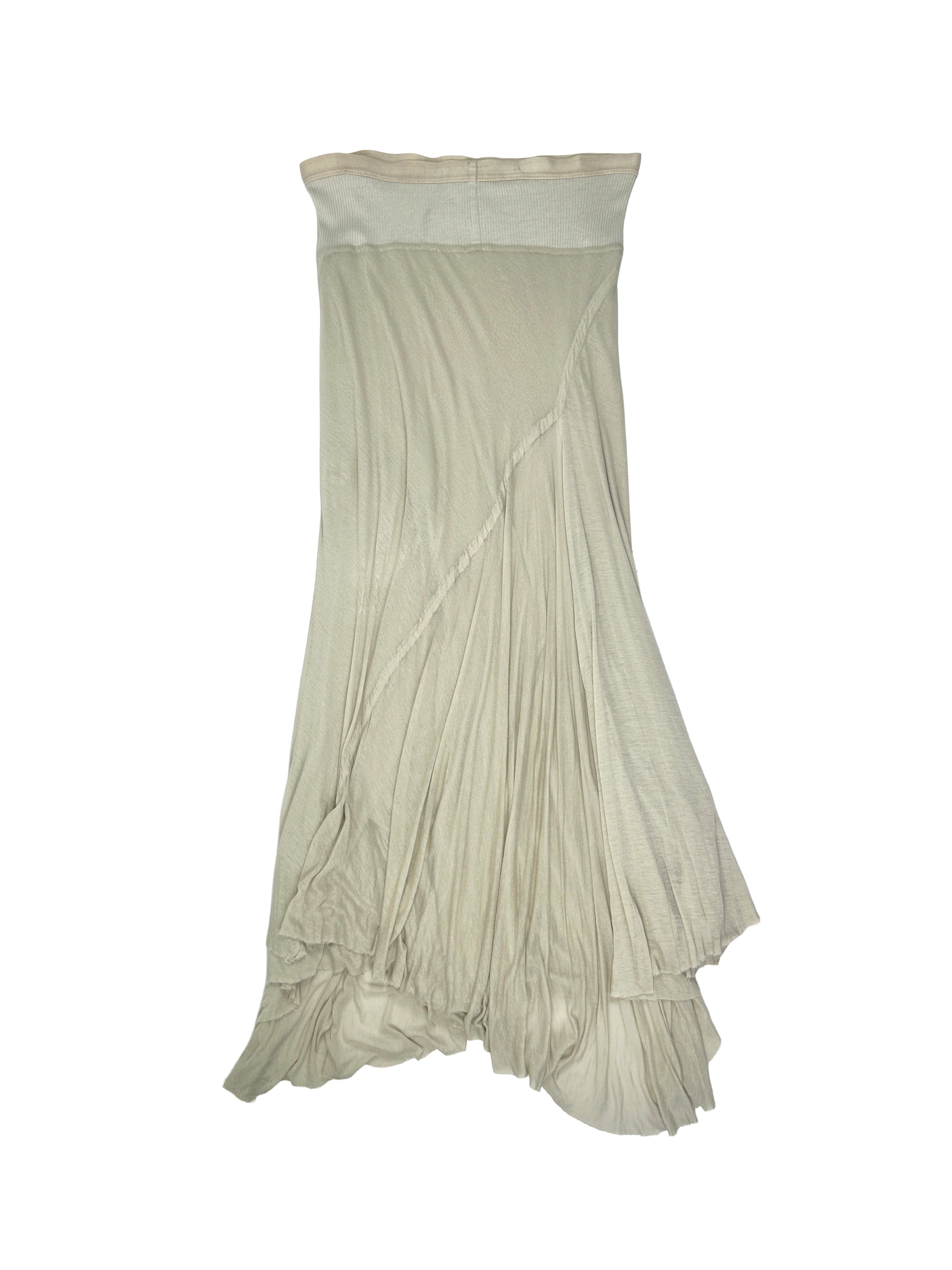 Rick Owens Lilies Size 42 Asymmetrical Draped Maxi Skirt