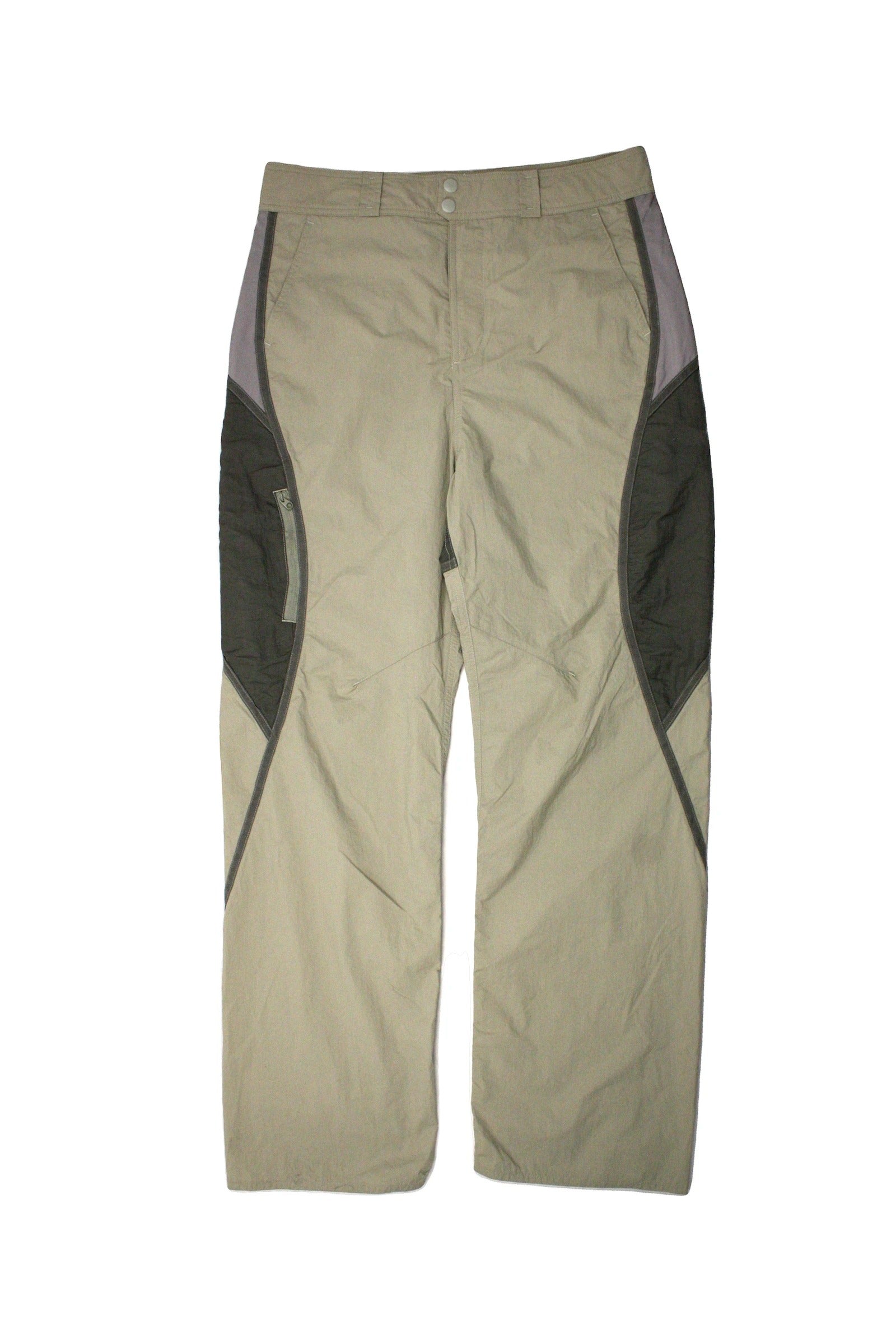 Hyein Seo Women's Light Green/Dark Green/Grey Panelled Mid-Rise Pants – Size 30