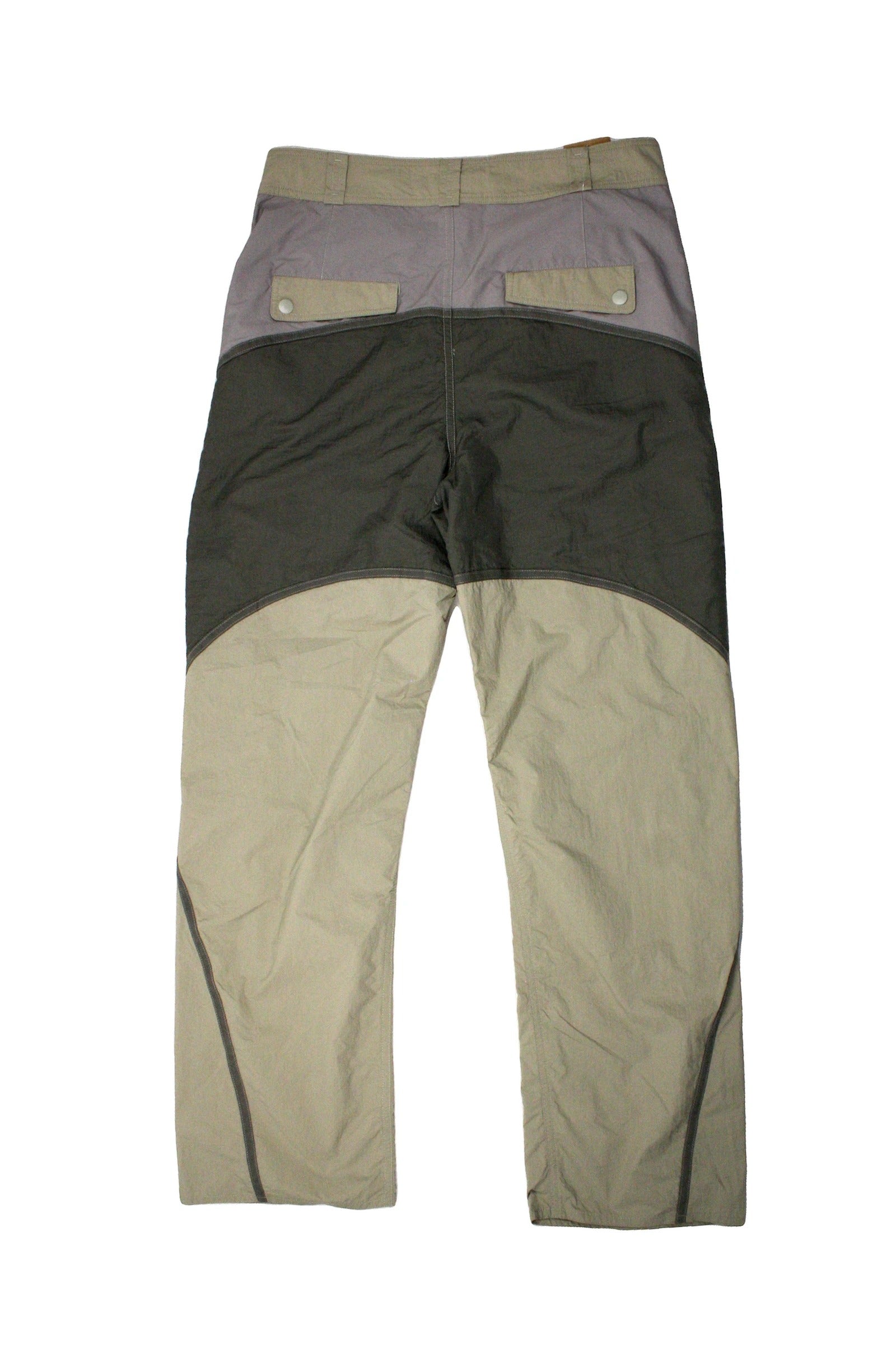 Hyein Seo Women's Light Green/Dark Green/Grey Panelled Mid-Rise Pants – Size 30