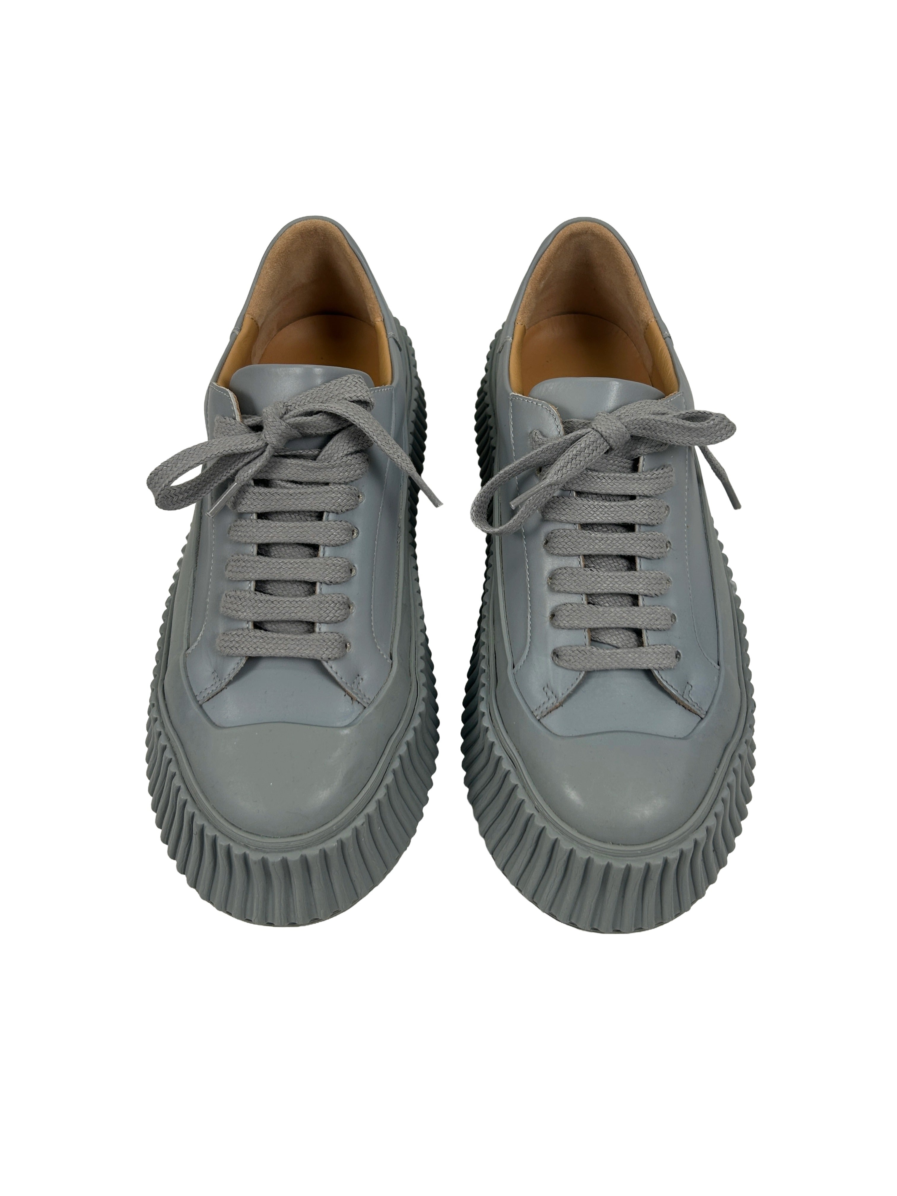 Jil Sander Size 35 Leather Platform Sneakers