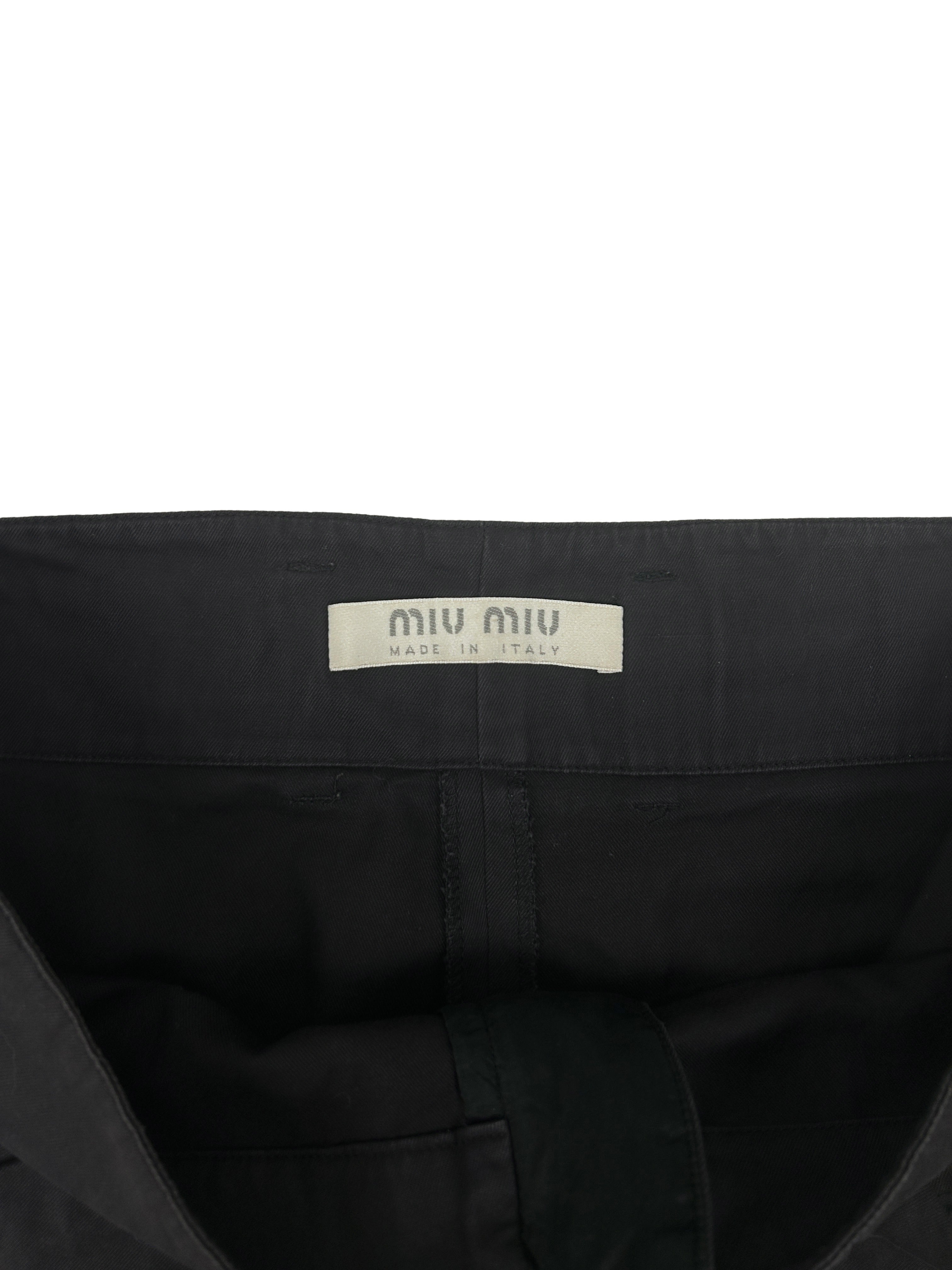 Miu Miu Size 42 Vintage Draped Pocket Straight Skirt