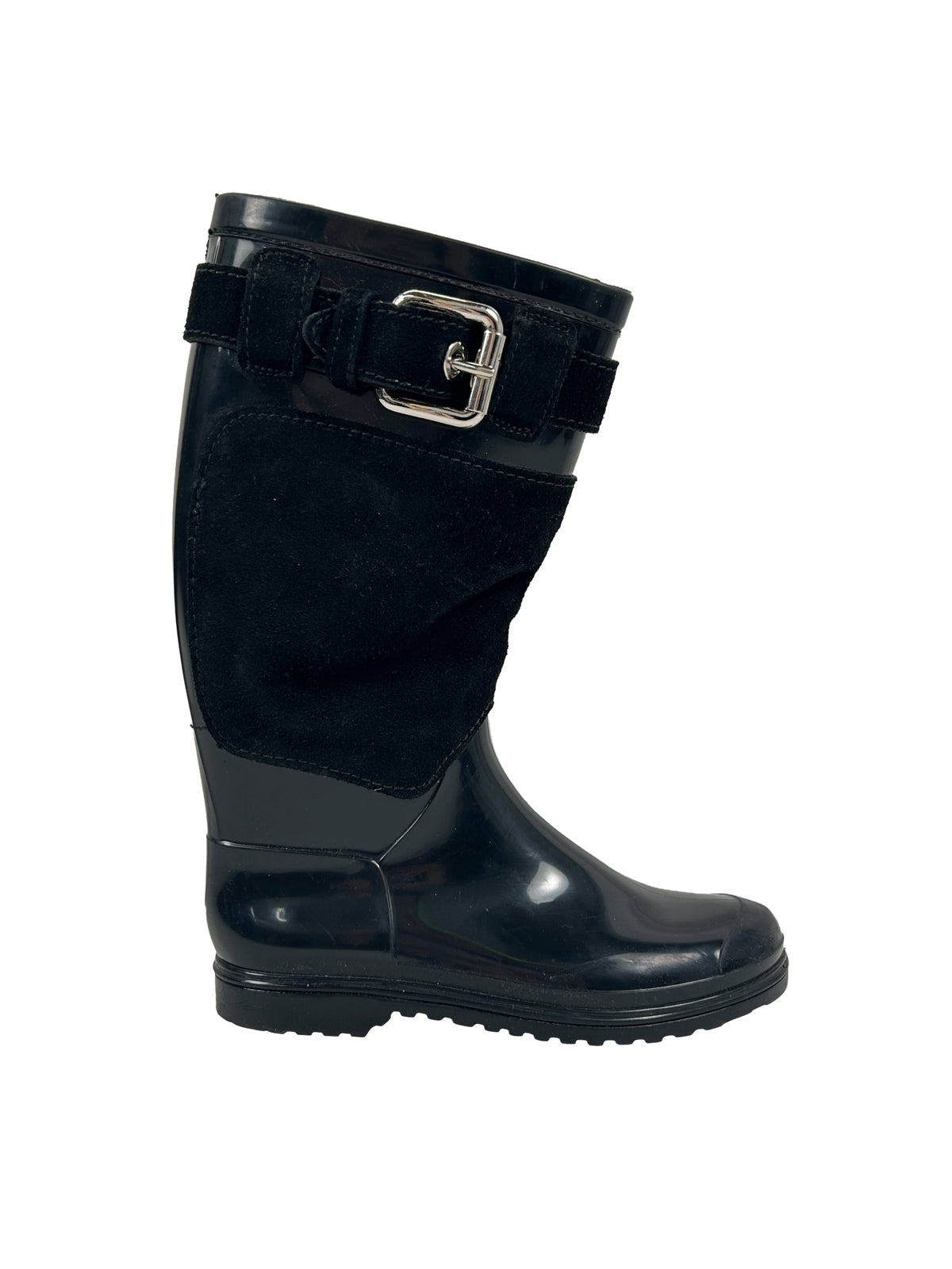 Dolce & Gabbana Size 38 Suede Paneled Rain Boots