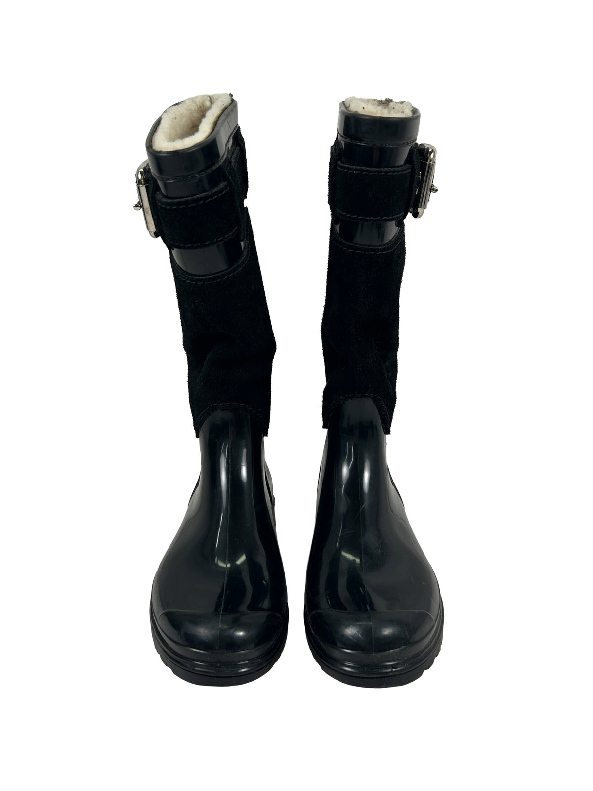 Dolce & Gabbana Size 38 Suede Paneled Rain Boots