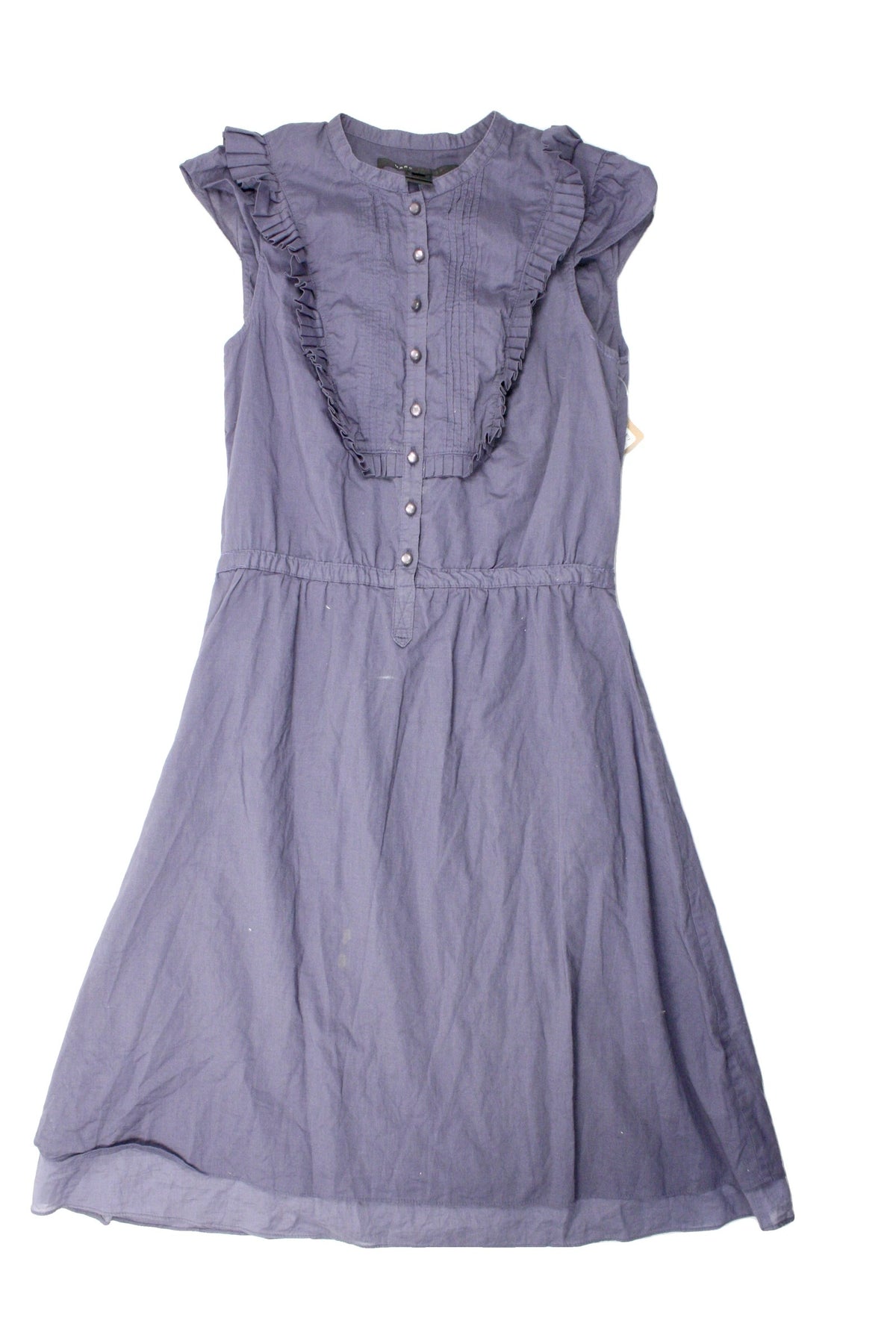 Marc Jacobs Women's Navy Sleeveless Maxi Dress with Pintuck Chest and Waist Ties – Size 2