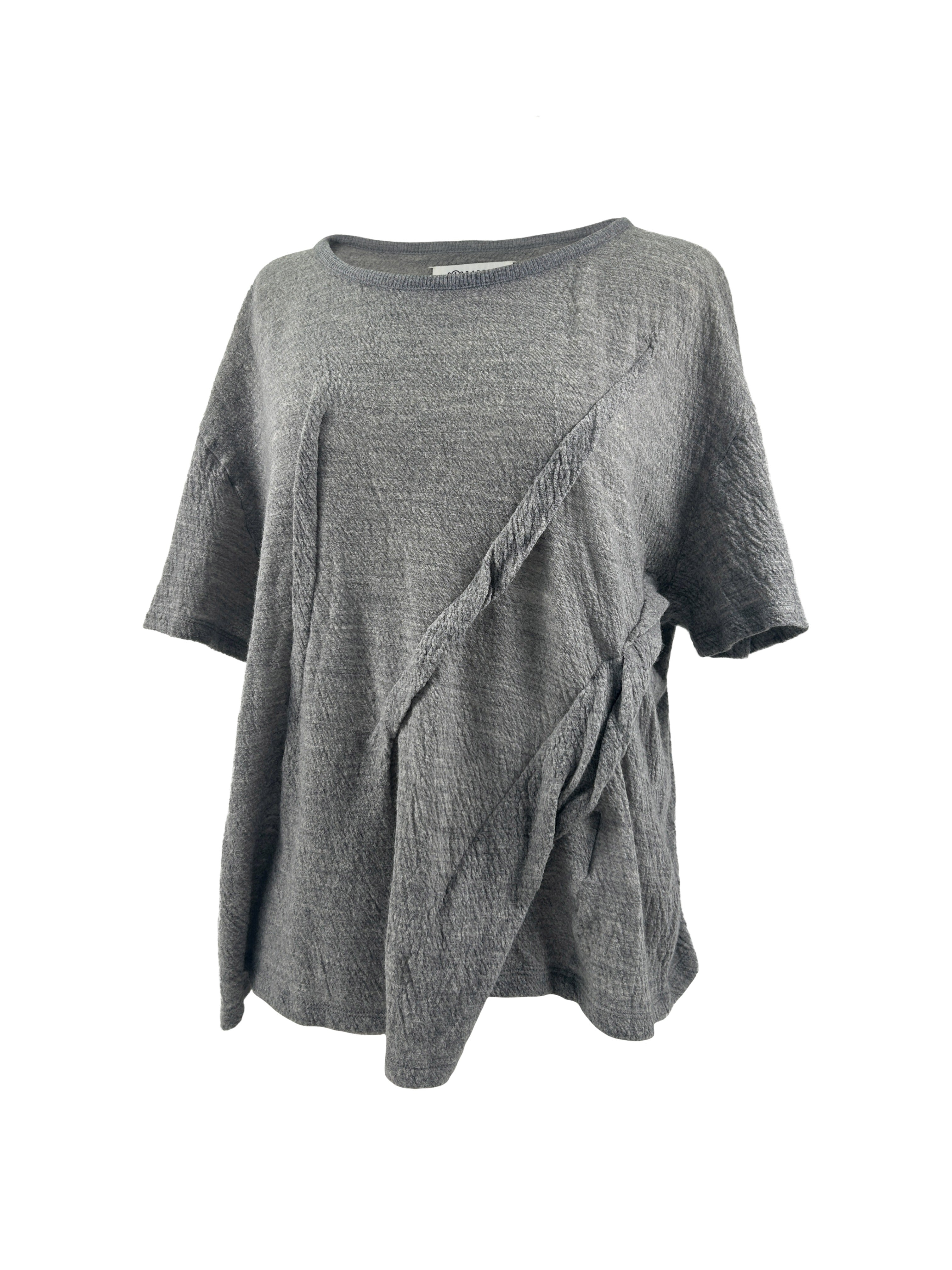 Maison Margiela Size XL Wool Jersey Pleated Tee NWT