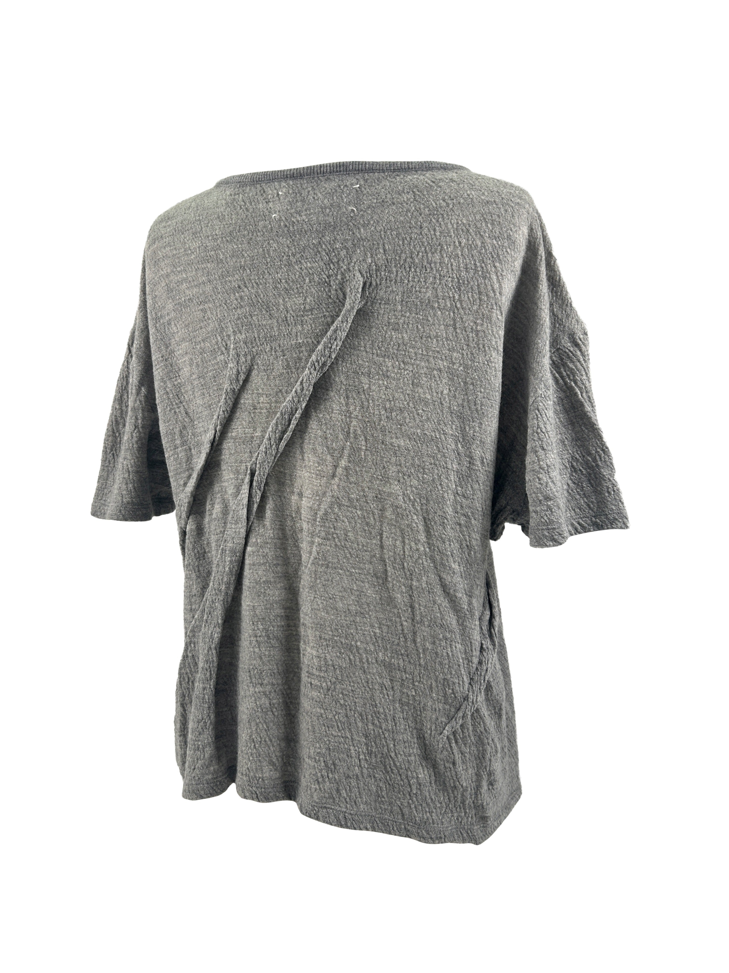 Maison Margiela Size XL Wool Jersey Pleated Tee NWT