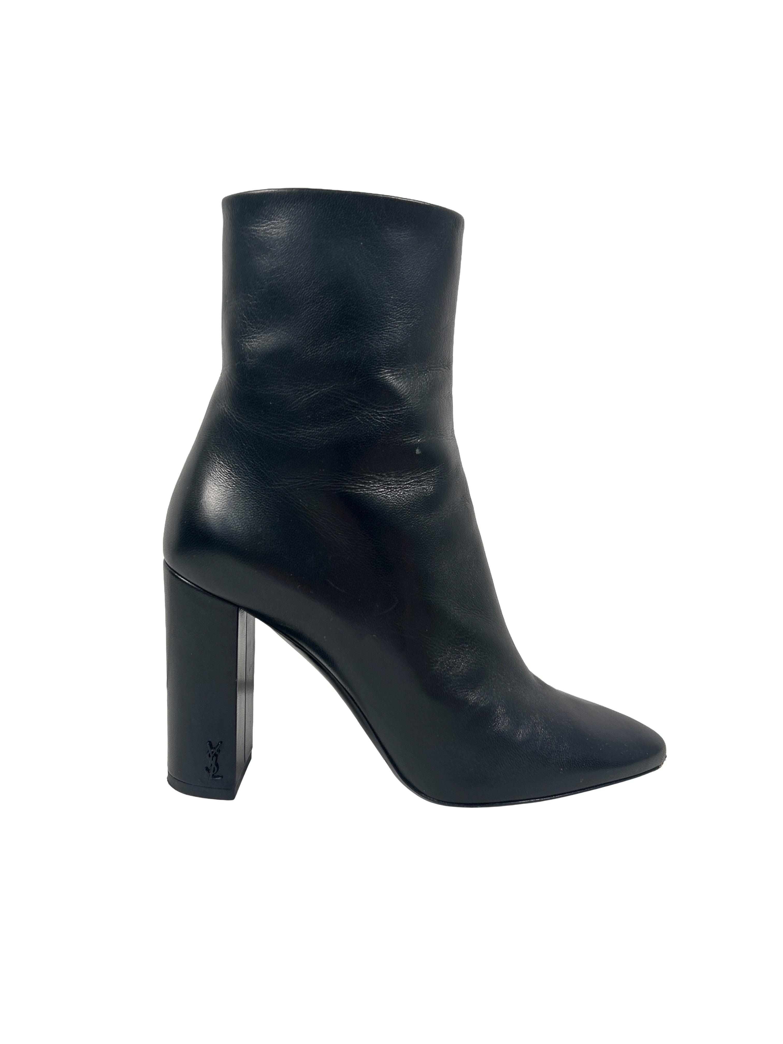 Saint Laurent Size 37.5 Lou Ankle Boots